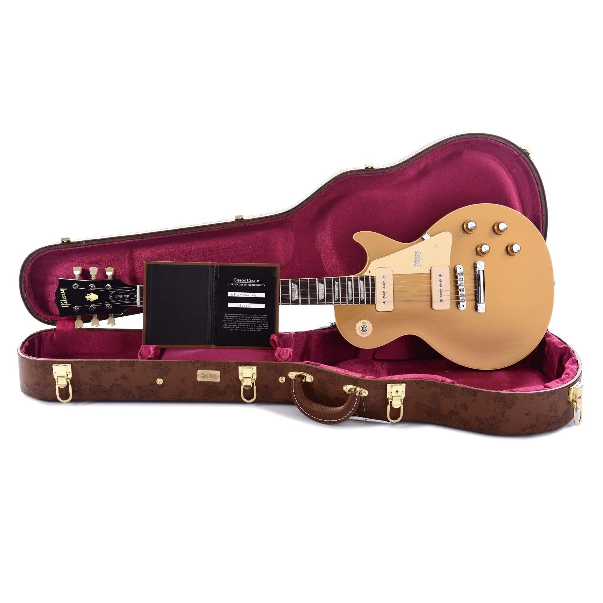 Gibson Custom 1968 Les Paul Standard Goldtop Reissue 60s Gold Gloss Electric Guitars / Solid Body