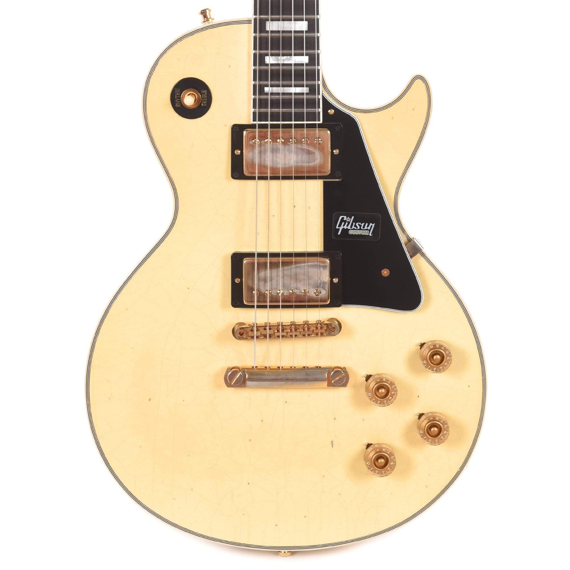 Gibson Custom 1974 Les Paul Custom Aged Classic White VOS Electric Guitars / Solid Body