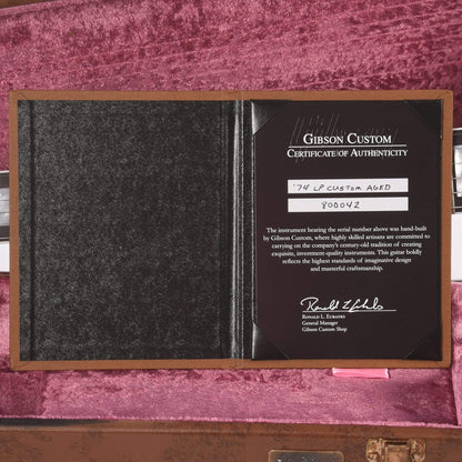 Gibson Custom 1974 Les Paul Custom Aged Classic White VOS Electric Guitars / Solid Body