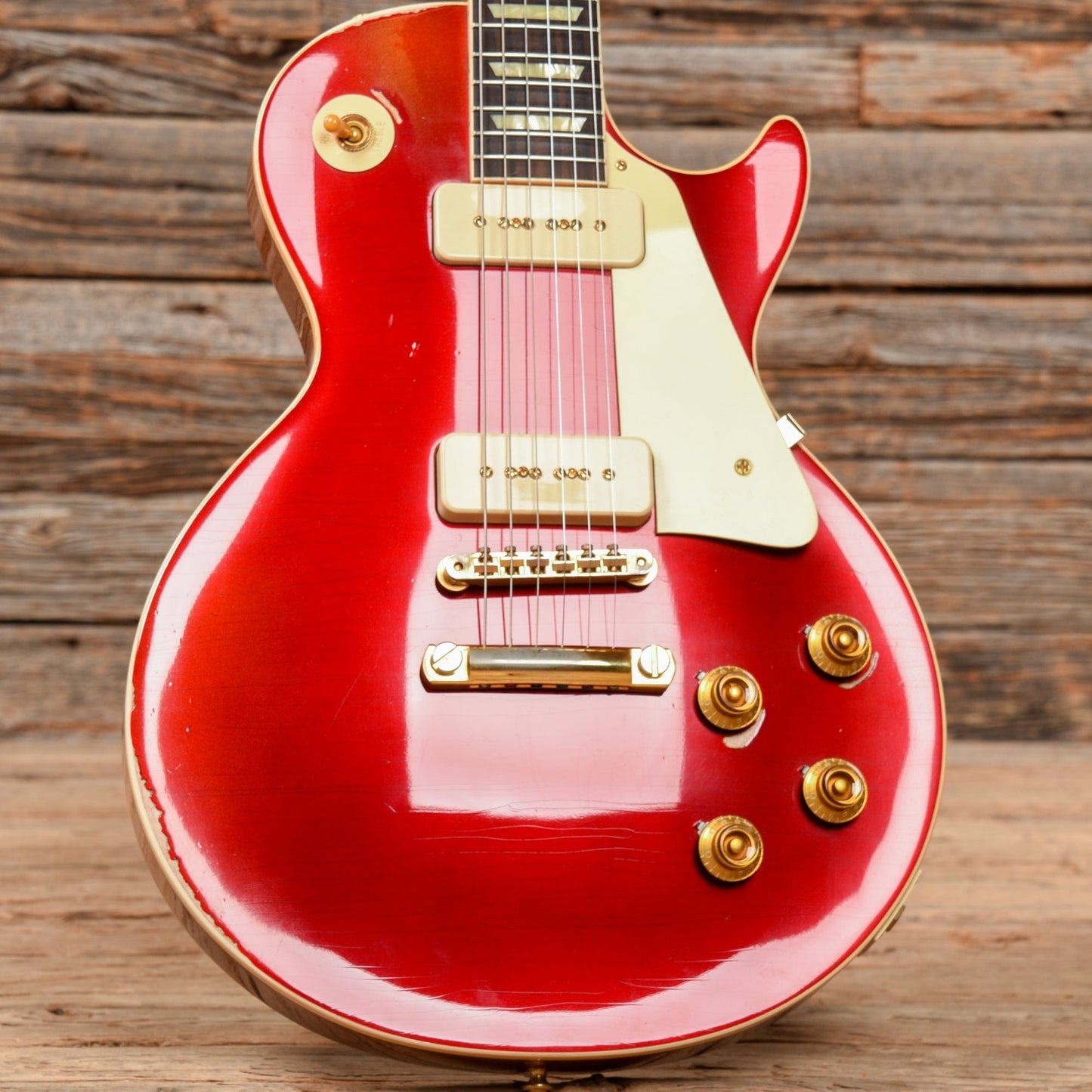 Gibson Custom '56 Les Paul Sparkling Burgundy Lightly Aged 2019 Electric Guitars / Solid Body