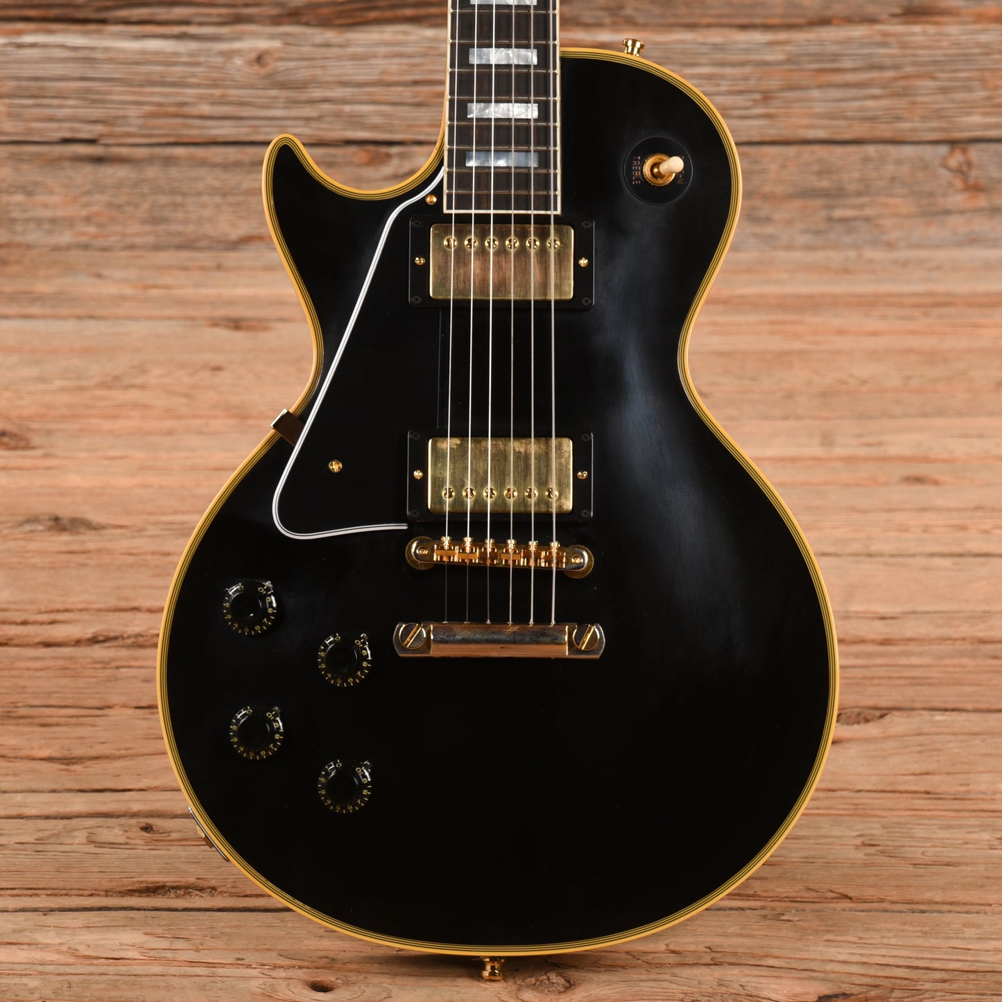 Gibson Custom 57 Les Paul Custom Ebony 2022 LEFTY Electric Guitars / Solid Body