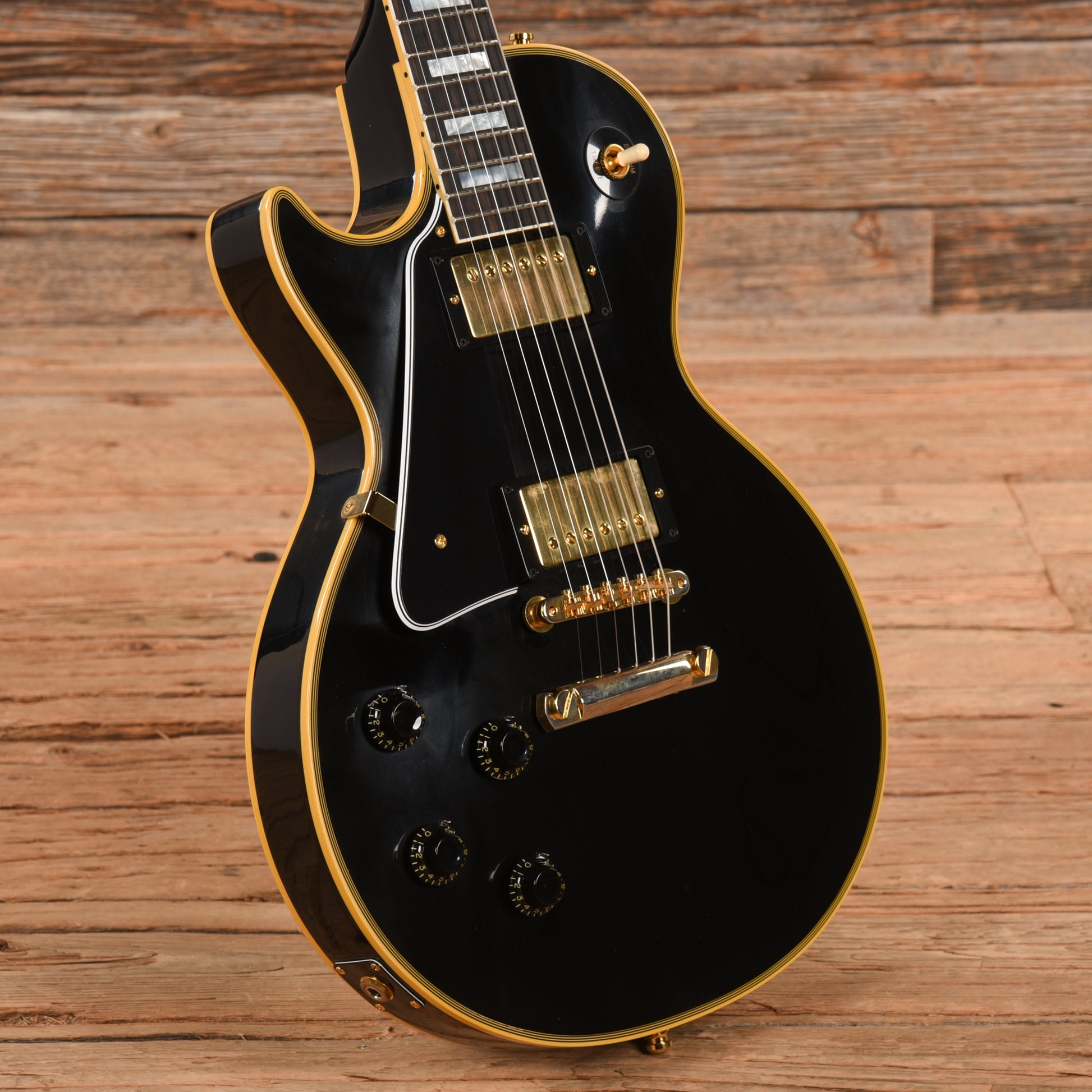 Gibson Custom 57 Les Paul Custom Ebony 2022 LEFTY Electric Guitars / Solid Body