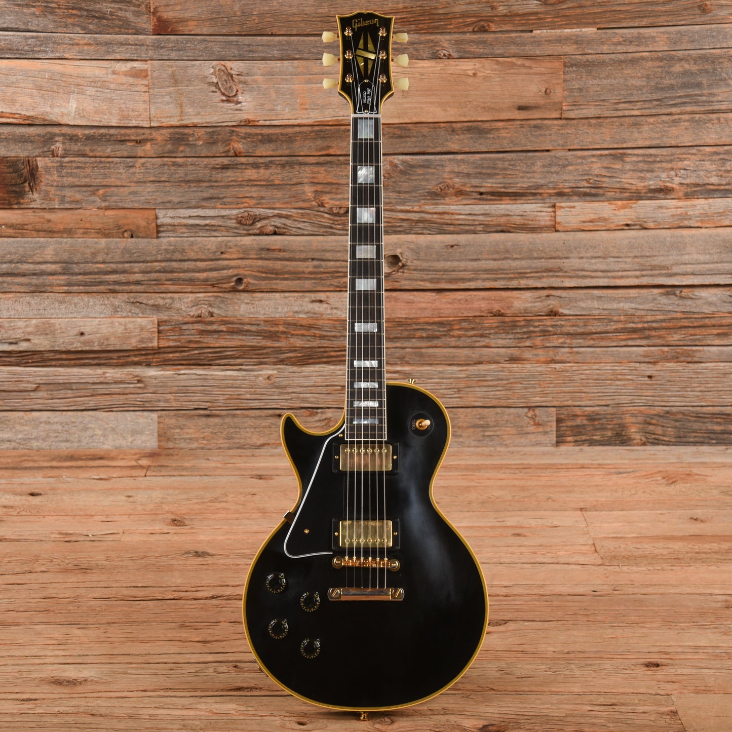 Gibson Custom 57 Les Paul Custom Ebony 2022 LEFTY Electric Guitars / Solid Body