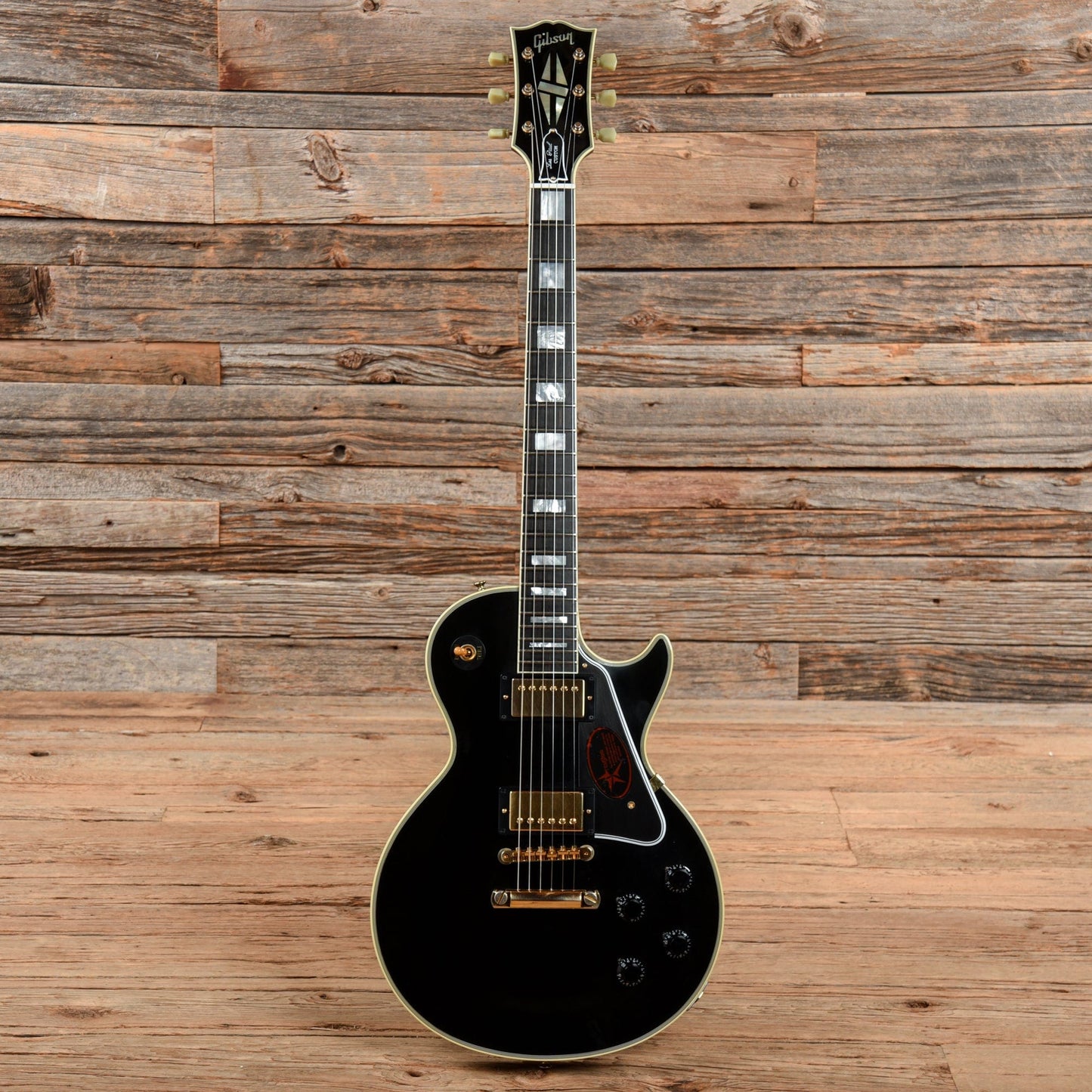 Gibson Custom '57 Les Paul Custom LPB7 Black Electric Guitars / Solid Body