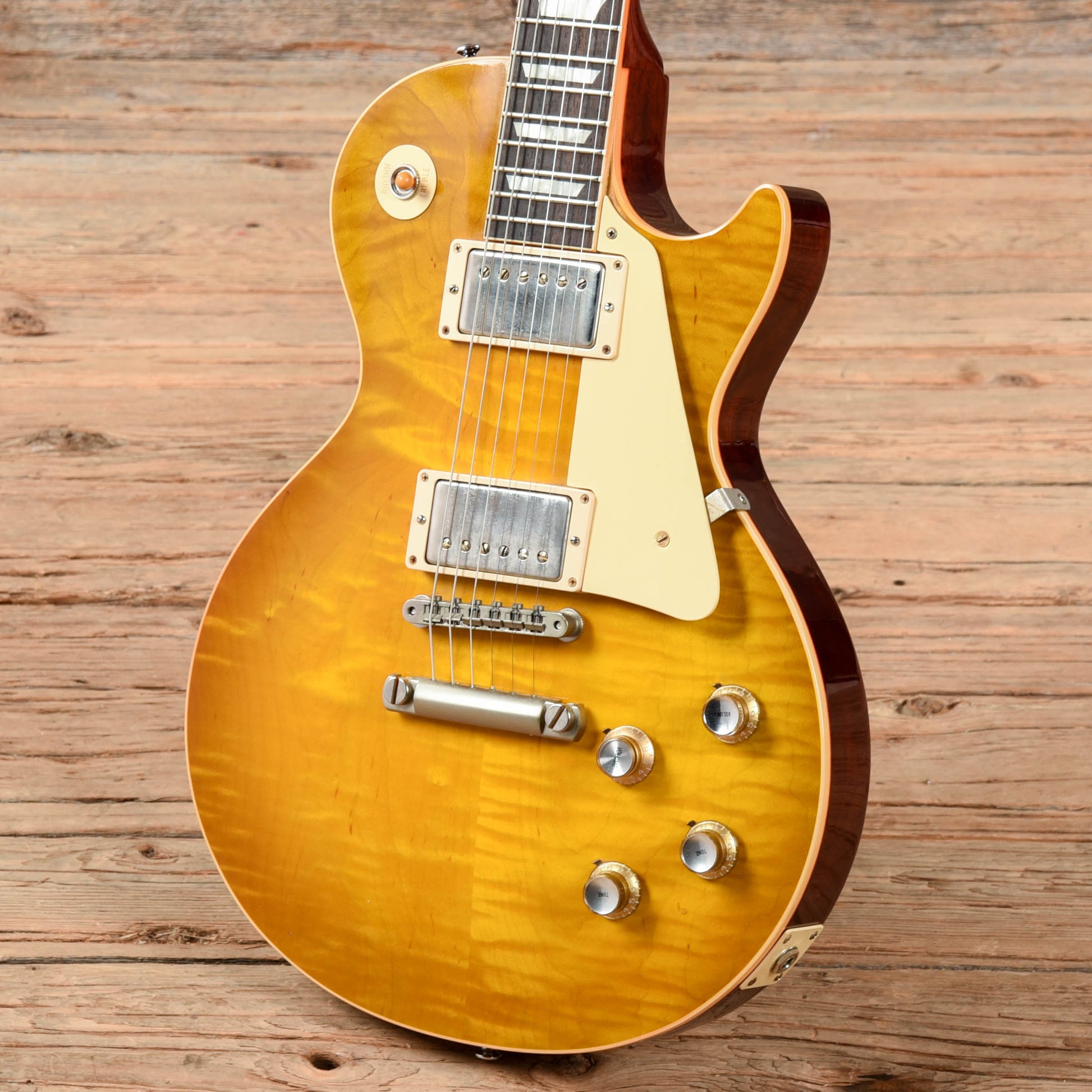 Gibson Custom '58 Les Paul Standard Plain Top w/60 V2 Neck Profile Green Lemon 2018 Electric Guitars / Solid Body