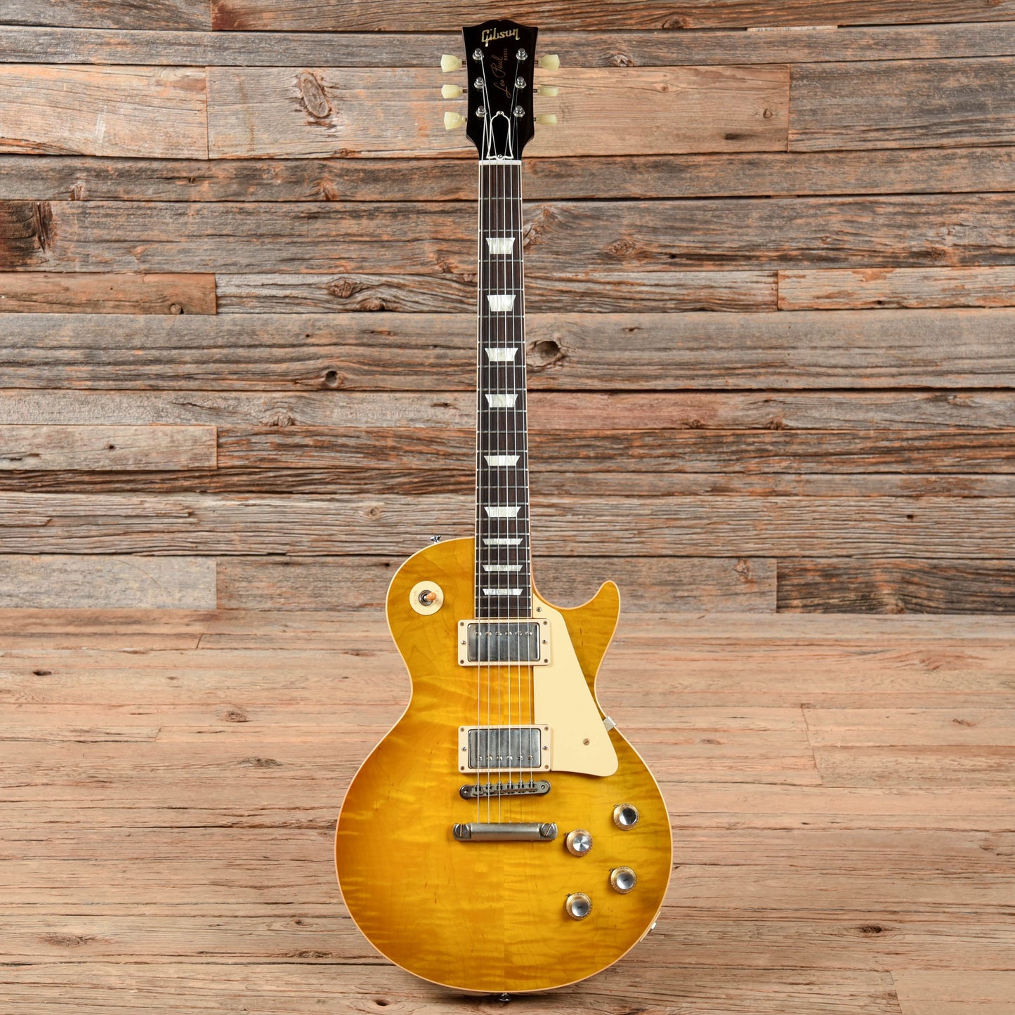 Gibson Custom '58 Les Paul Standard Plain Top w/60 V2 Neck Profile Green Lemon 2018 Electric Guitars / Solid Body