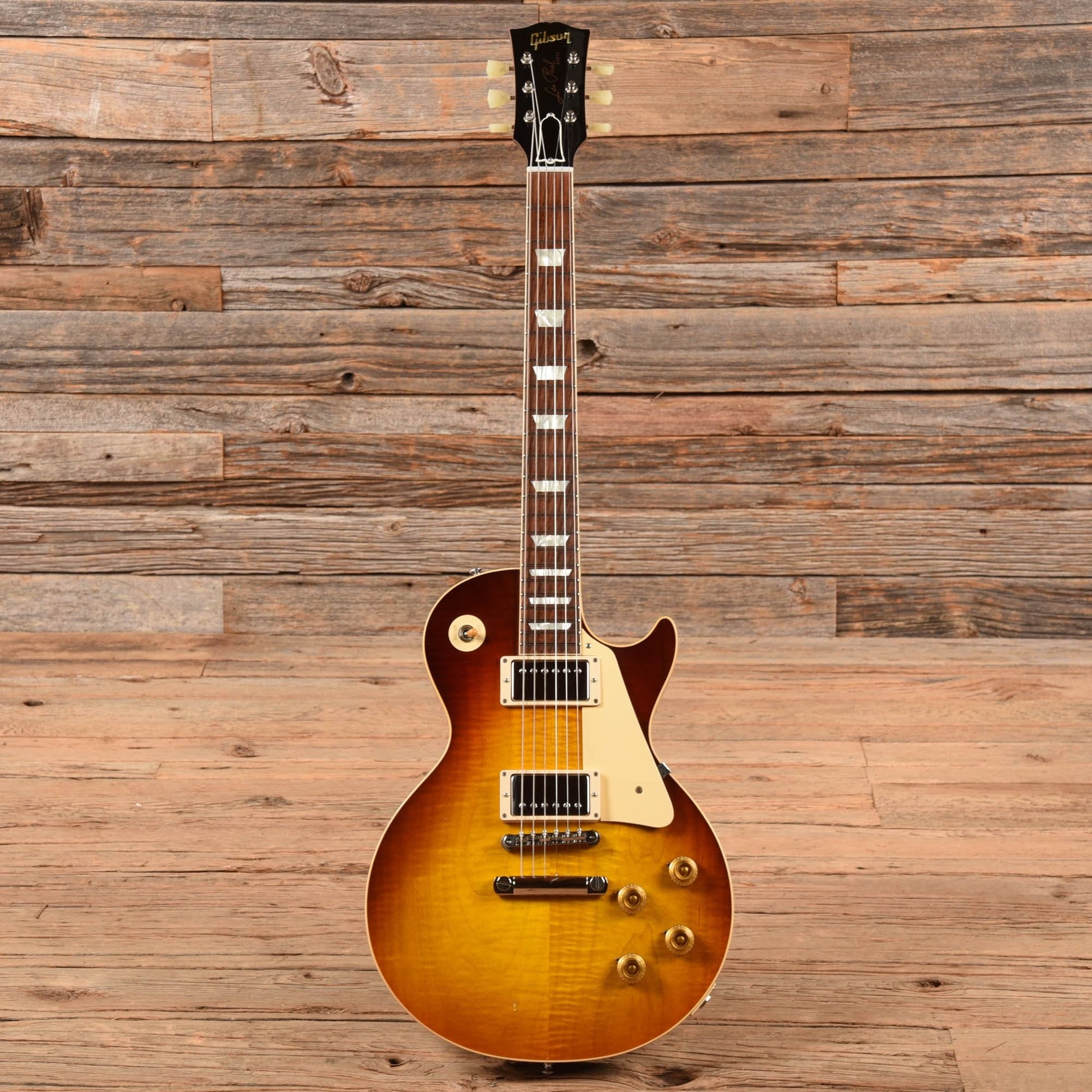 Gibson Custom '58 Les Paul Standard Reissue Dark Bourbon Fade 2018 Electric Guitars / Solid Body