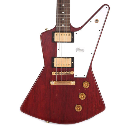 Gibson Custom '58 Mahogany Explorer Extra Cut Faded Cherry Heavy Aged PSL Electric Guitars / Solid Body