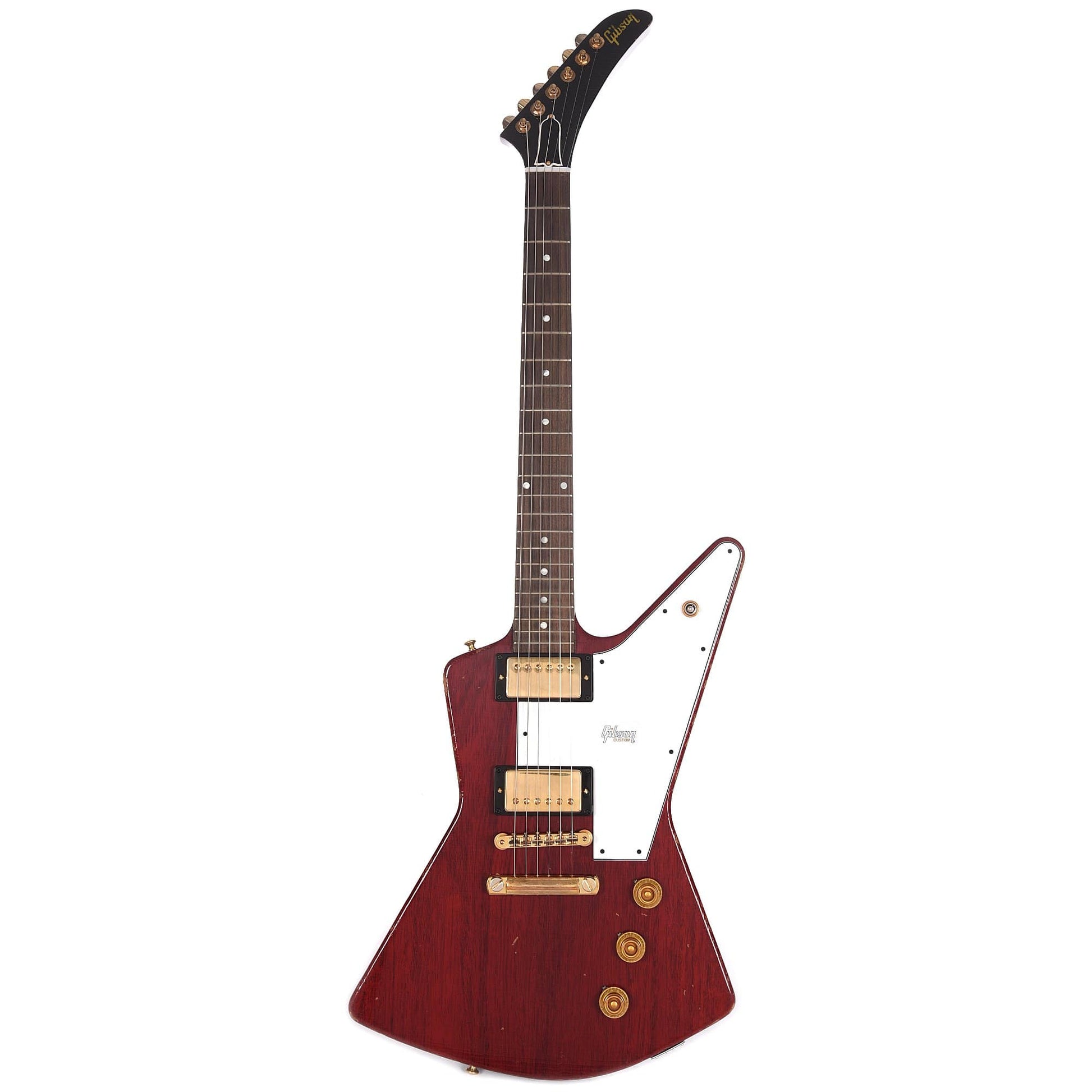 Gibson Custom '58 Mahogany Explorer Extra Cut Faded Cherry Heavy Aged PSL Electric Guitars / Solid Body