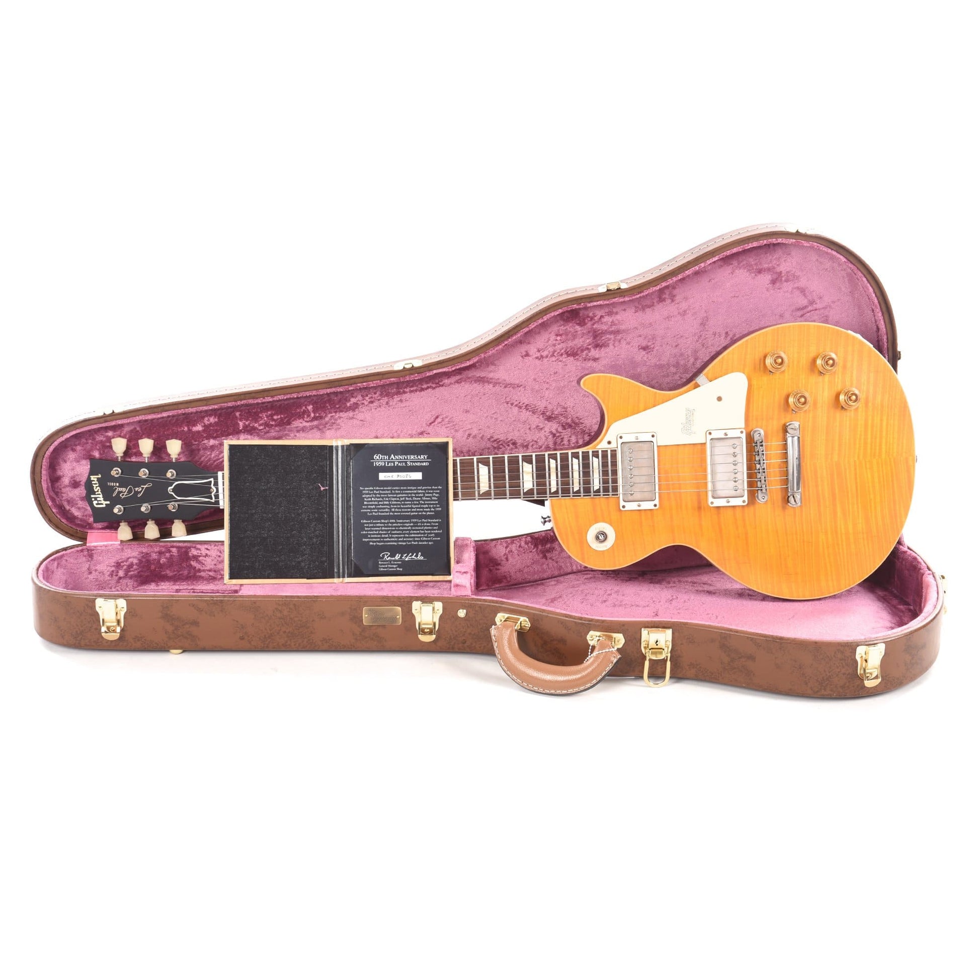 Gibson Custom 60th Anniversary 1959 Les Paul Standard Amber VOS Electric Guitars / Solid Body