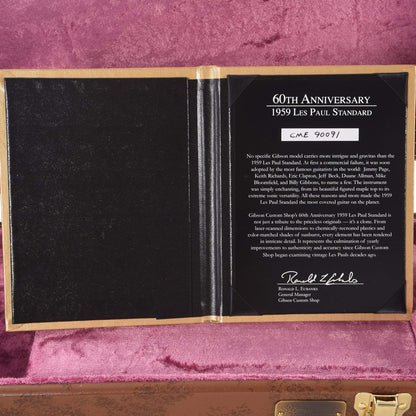 Gibson Custom 60th Anniversary 1959 Les Paul Standard Factory Burst VOS Electric Guitars / Solid Body