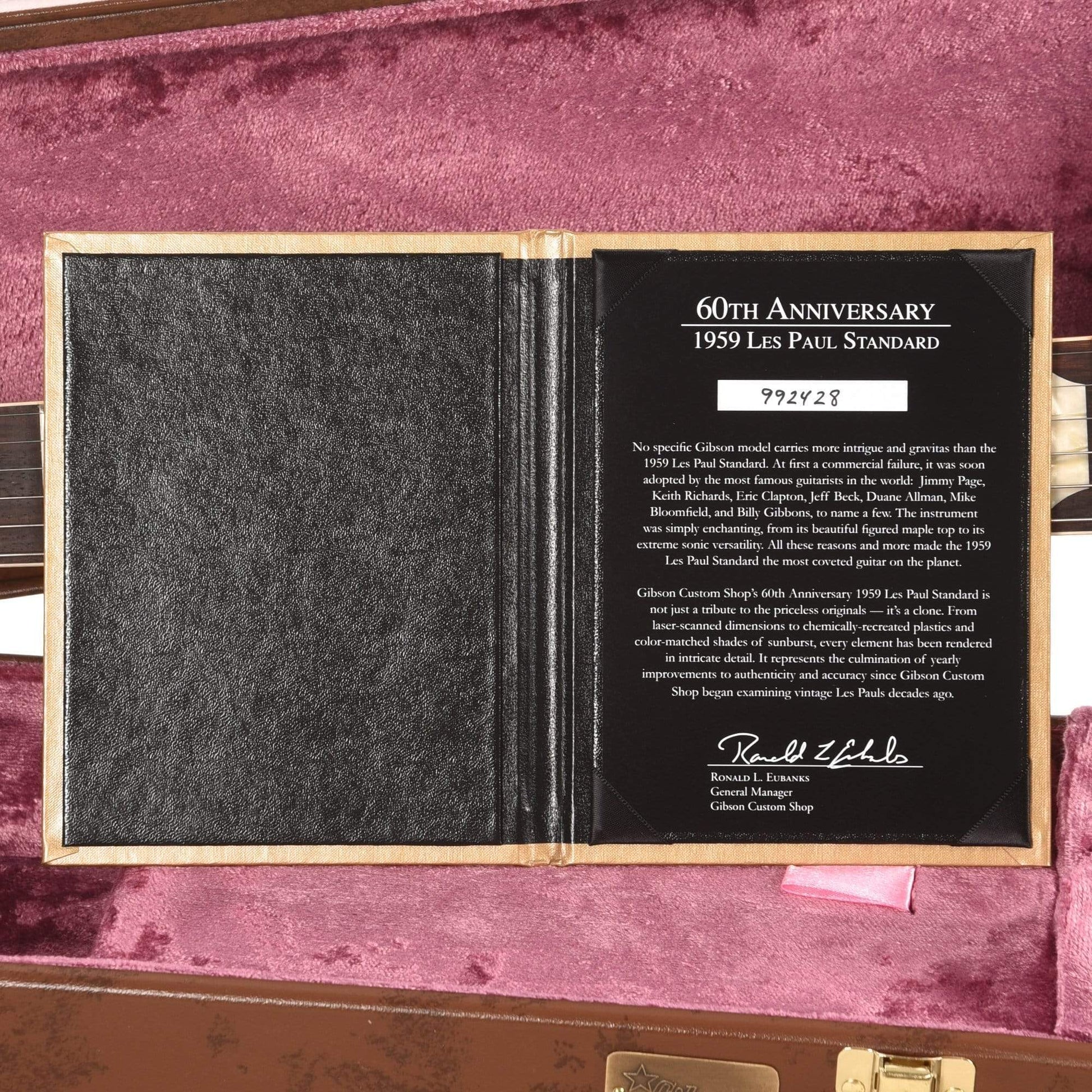 Gibson Custom 60th Anniversary 1959 Les Paul Standard Kindred Burst Gloss Electric Guitars / Solid Body