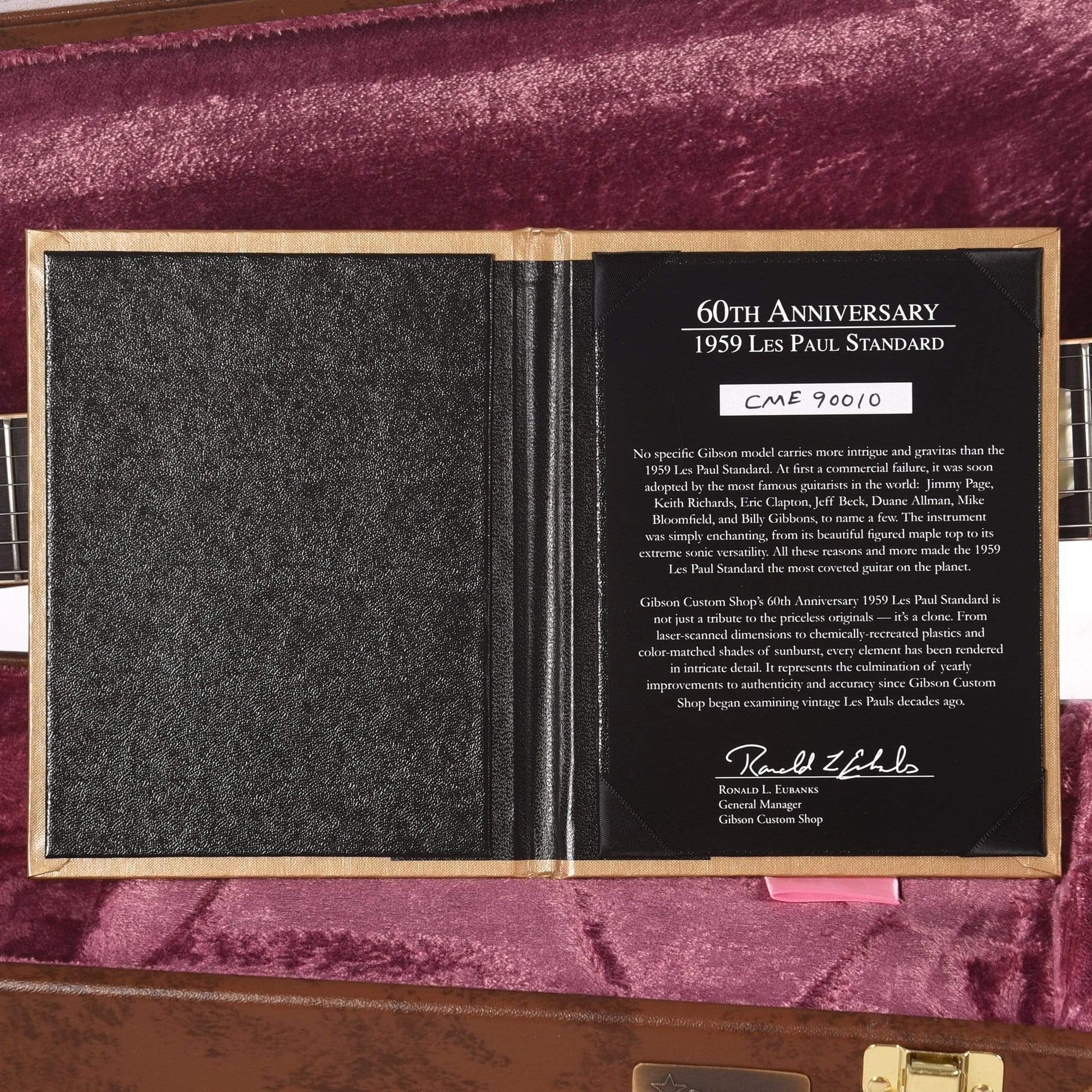 Gibson Custom 60th Anniversary 1959 Les Paul Standard Royal Tea Burst Gloss Electric Guitars / Solid Body