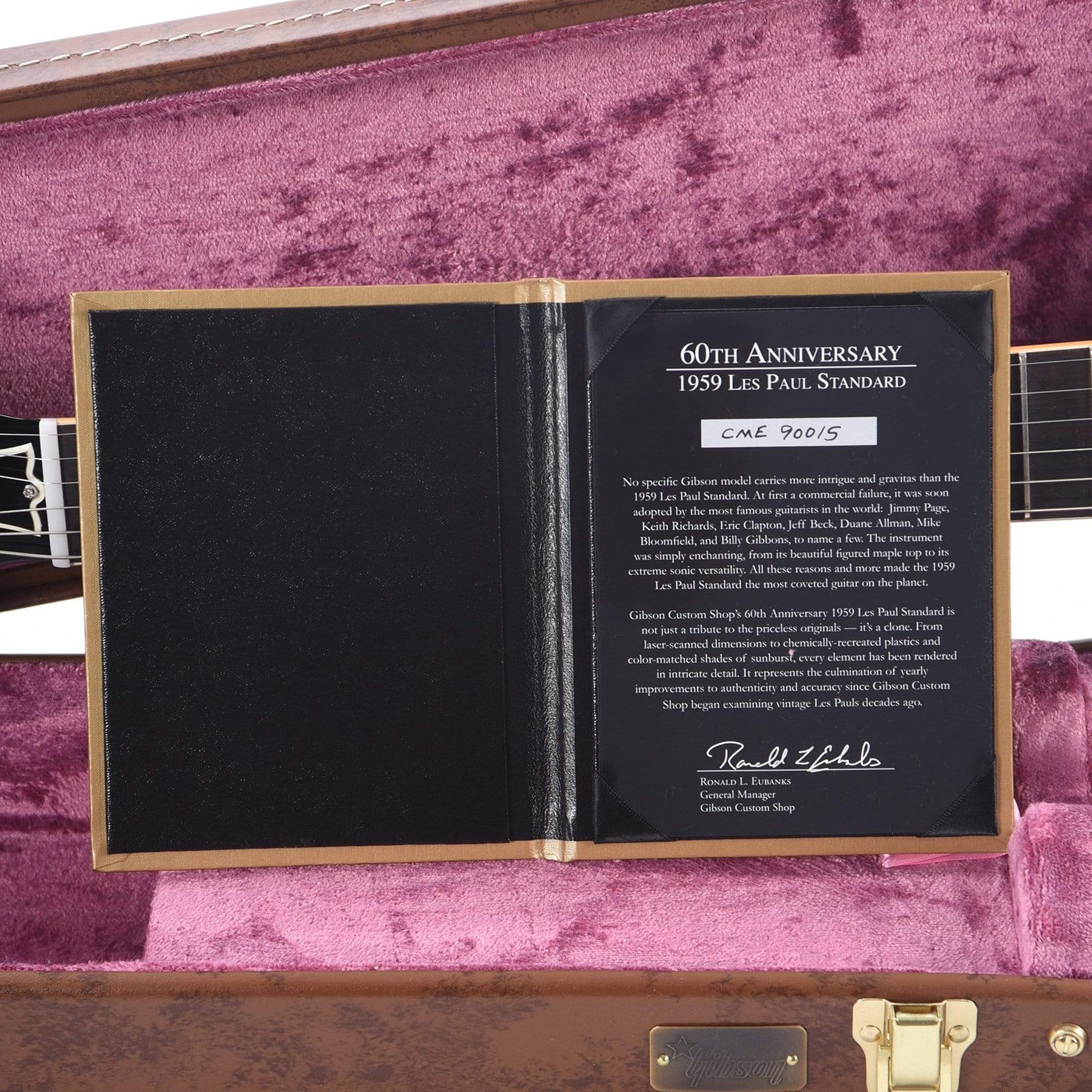 Gibson Custom 60th Anniversary 1959 Les Paul Standard Royal Tea Burst Gloss Electric Guitars / Solid Body