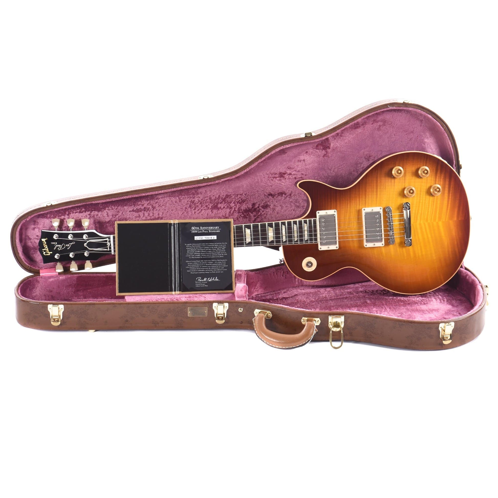Gibson Custom 60th Anniversary 1959 Les Paul Standard Royal Tea Burst Gloss Electric Guitars / Solid Body