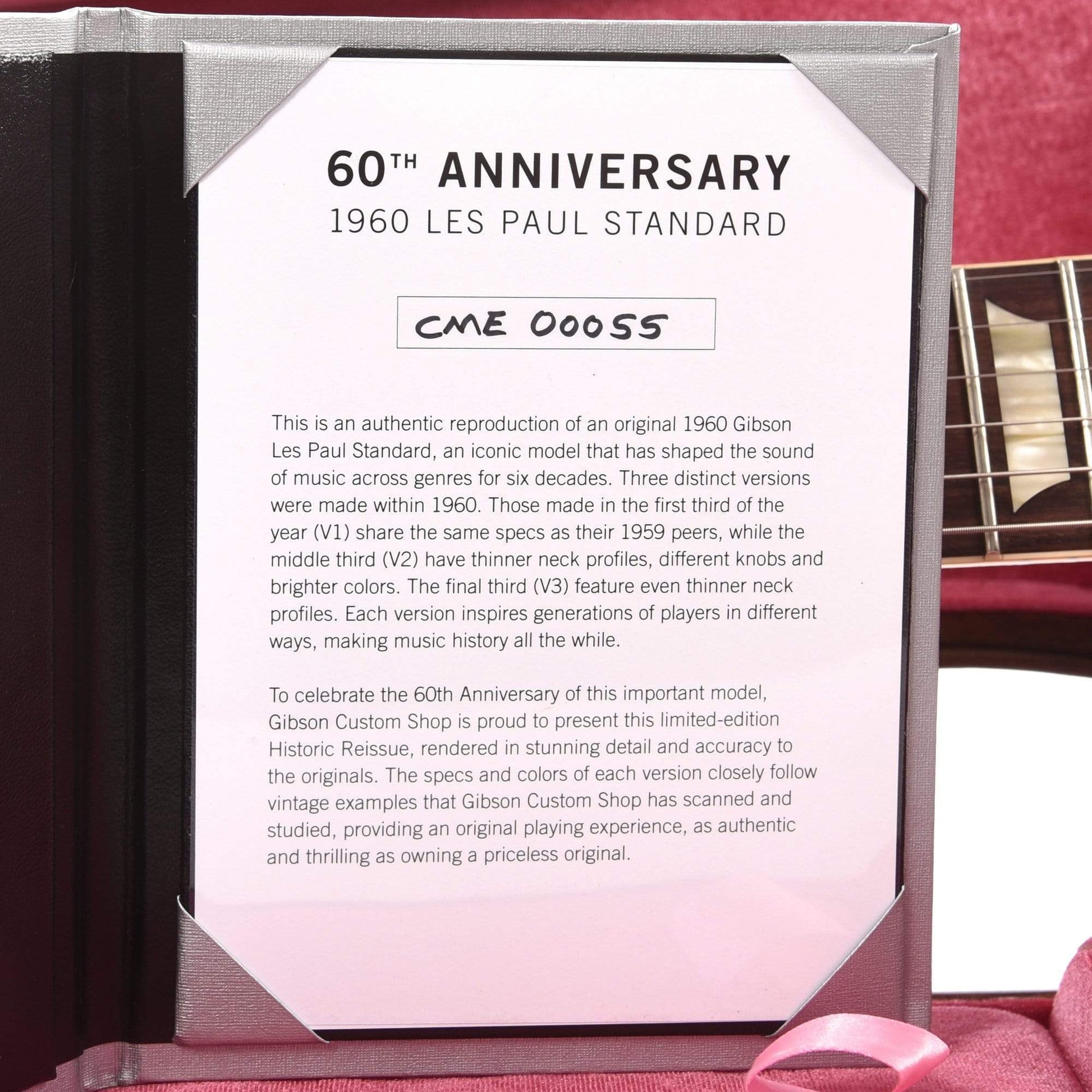 Gibson Custom 60th Anniversary 1960 Les Paul Standard "CME Spec" Orange Lemon Fade VOS w/60 V2 Neck Electric Guitars / Solid Body