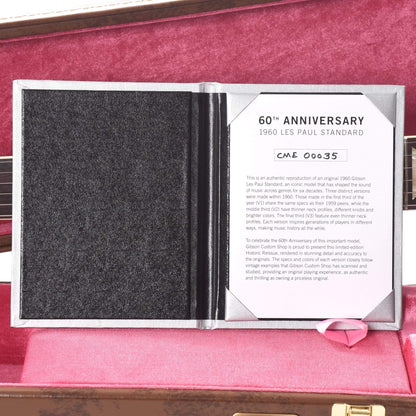 Gibson Custom 60th Anniversary 1960 Les Paul Standard "CME Spec" Washed Bourbon Burst VOS w/60 V2 Neck Electric Guitars / Solid Body