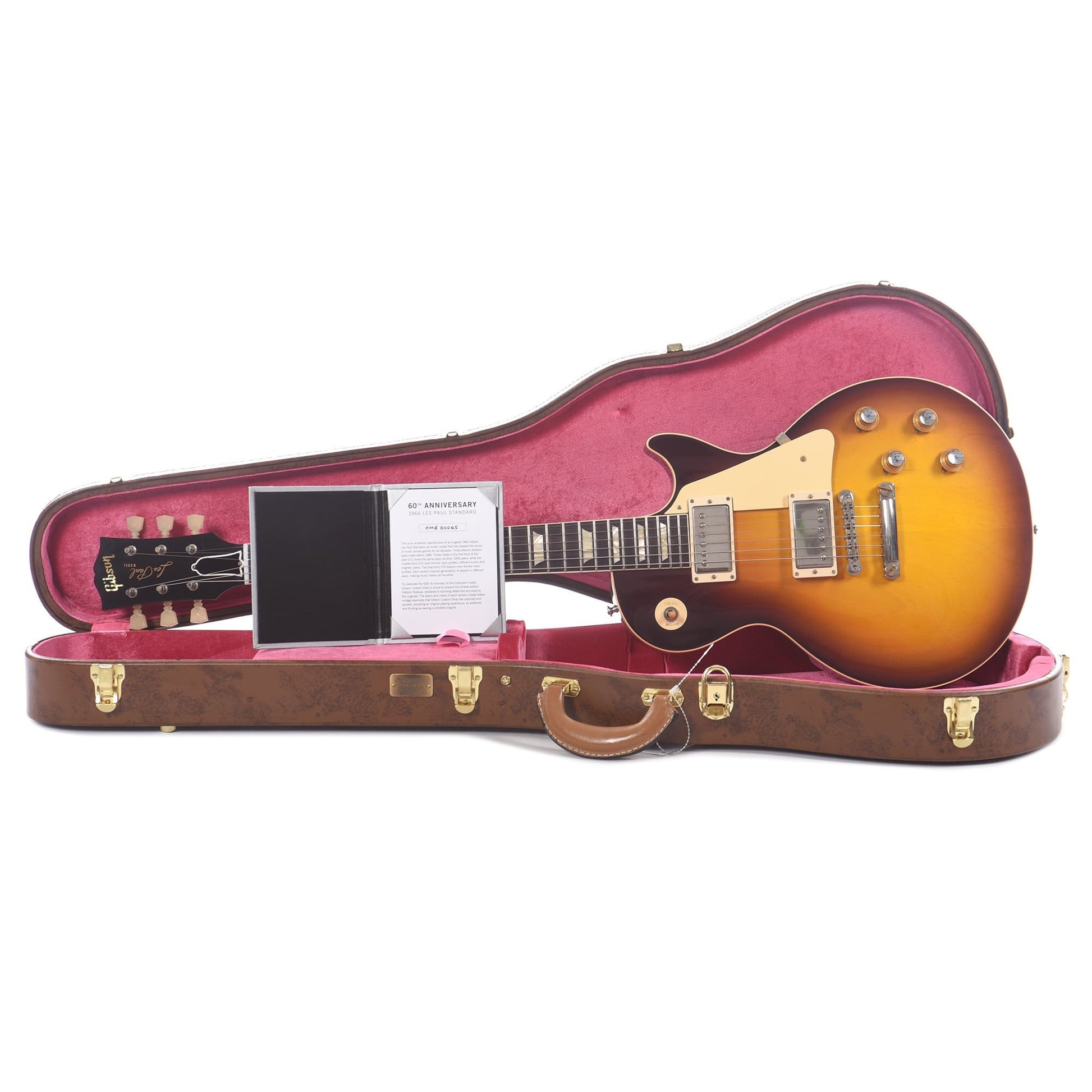 Gibson Custom 60th Anniversary 1960 Les Paul Standard "CME Spec" Washed Bourbon Burst VOS w/60 V2 Neck Electric Guitars / Solid Body