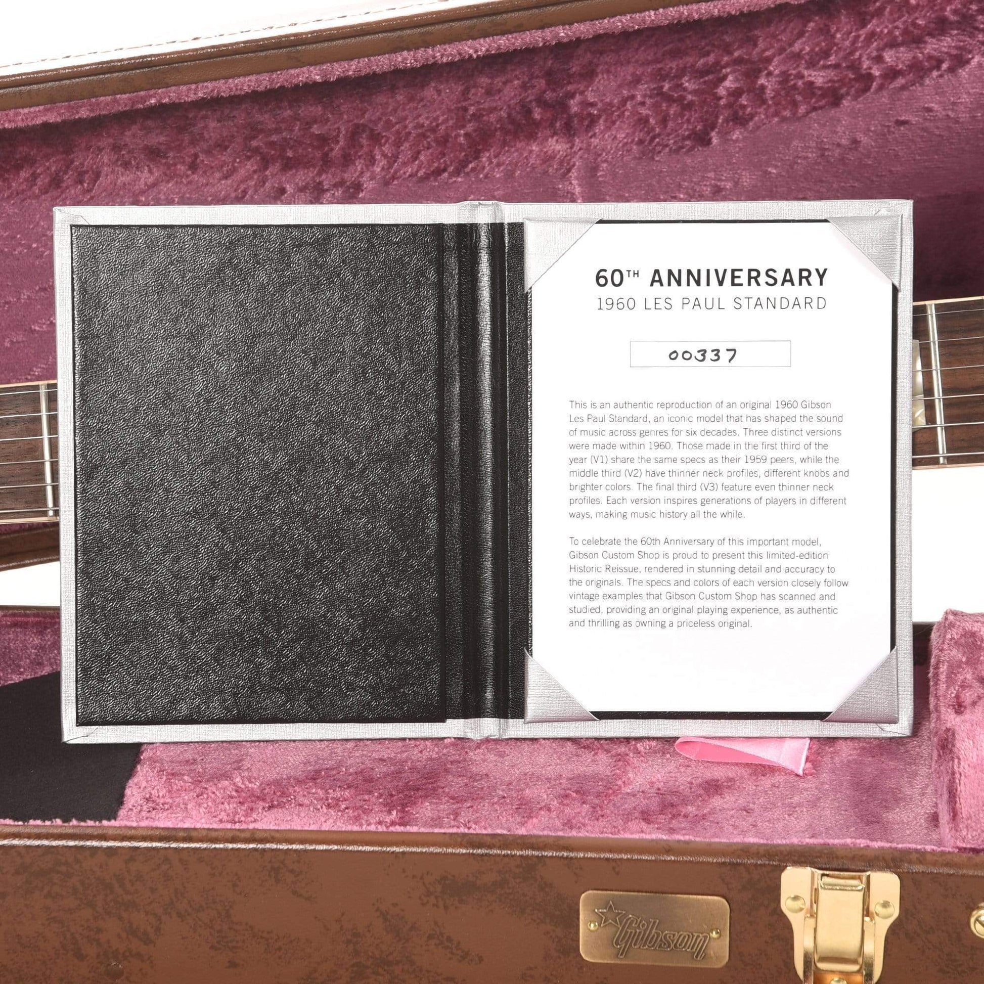 Gibson Custom 60th Anniversary 1960 Les Paul Standard V1 Deep Cherry Sunburst VOS 2020 Electric Guitars / Solid Body