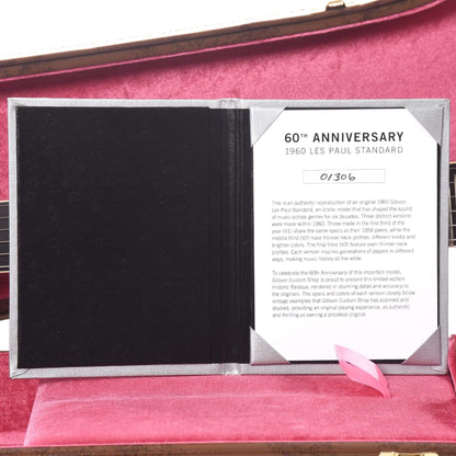 Gibson Custom 60th Anniversary 1960 Les Paul Standard V1 Deep Cherry Sunburst VOS 2020 Electric Guitars / Solid Body