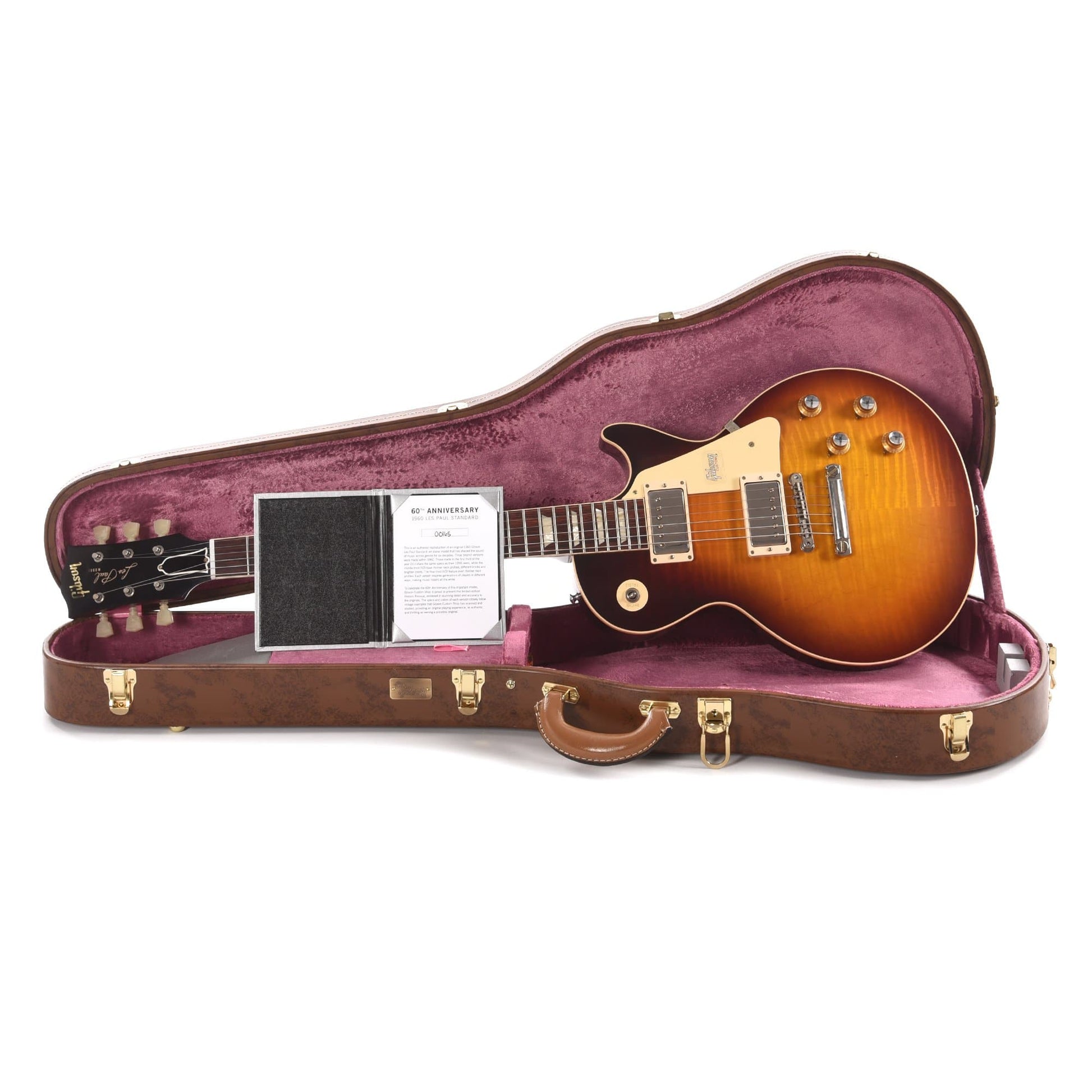 Gibson Custom 60th Anniversary 1960 Les Paul Standard V3 Washed Bourbon Burst VOS 2020 Electric Guitars / Solid Body