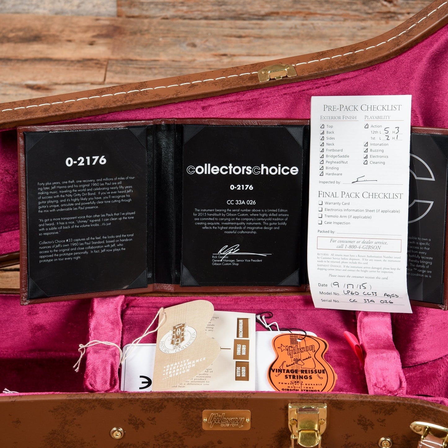 Gibson Custom Collector's Choice #33 "Jeff Hanna" '60 Les Paul Standard Aged Sunburst 2015 Electric Guitars / Solid Body