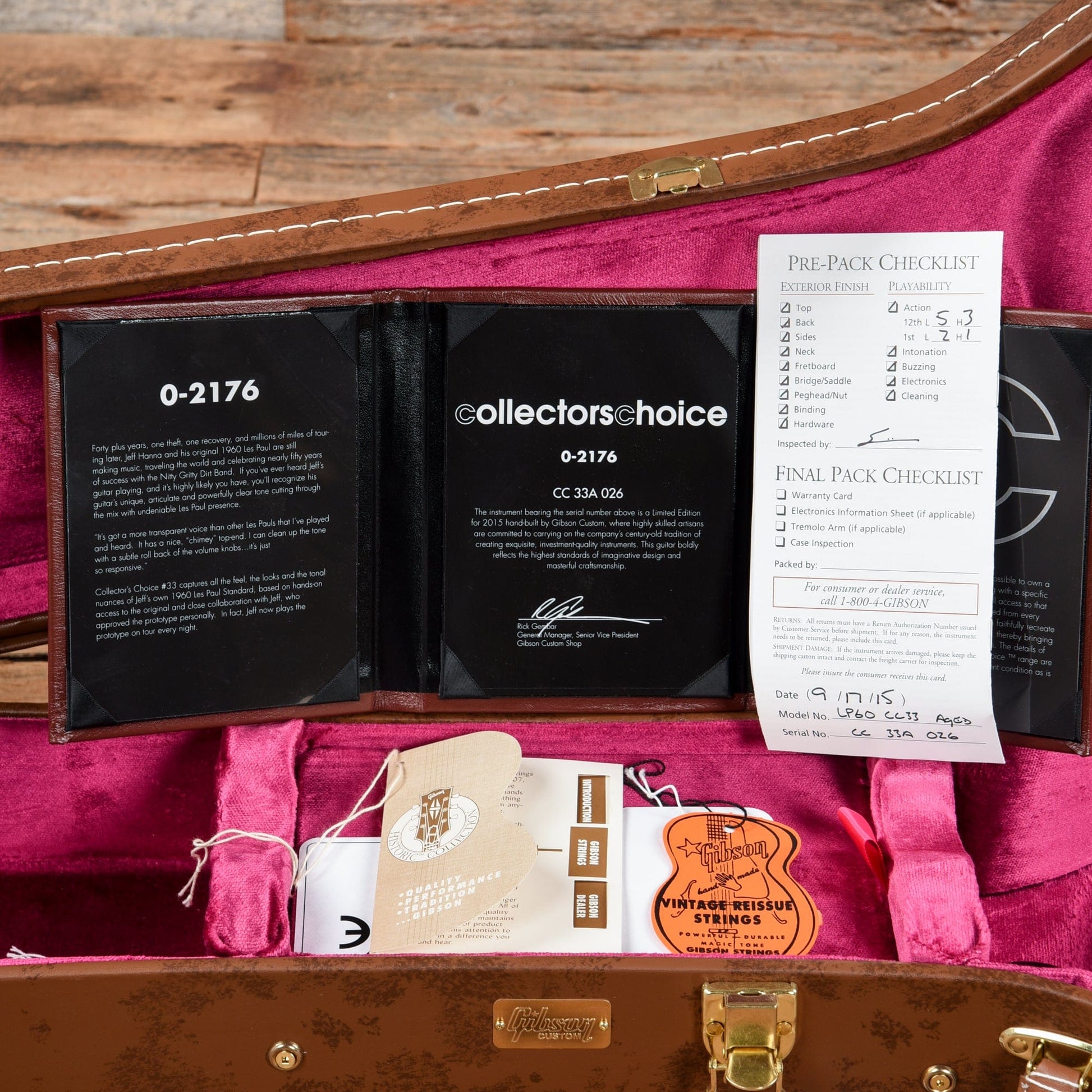 Gibson Custom Collector's Choice #33 "Jeff Hanna" '60 Les Paul Standard Aged Sunburst 2015 Electric Guitars / Solid Body