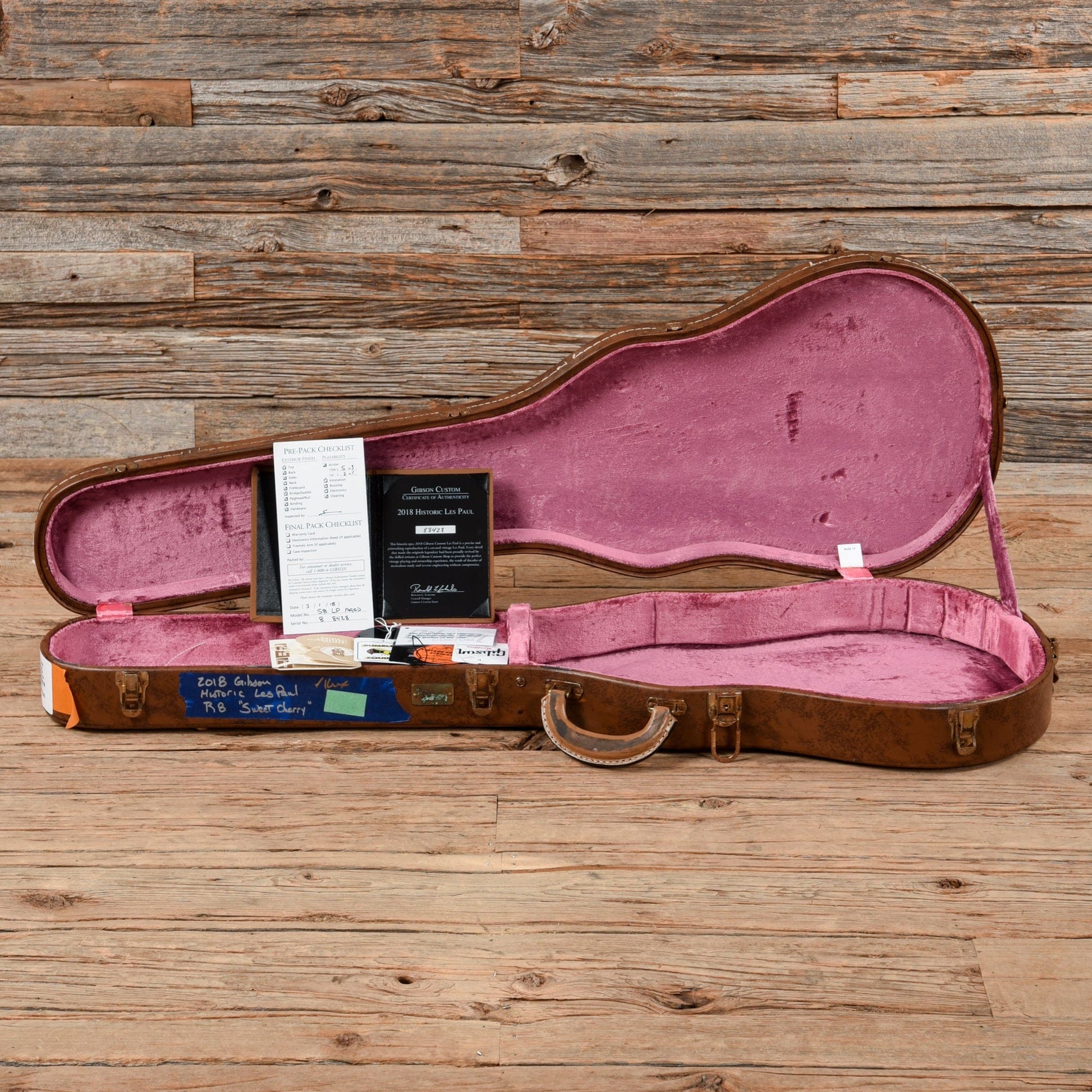 Gibson Custom Historic 1958 Les Paul Standard Reissue Aged "Sweet Cherry" Sweet Cherry 2018 Electric Guitars / Solid Body