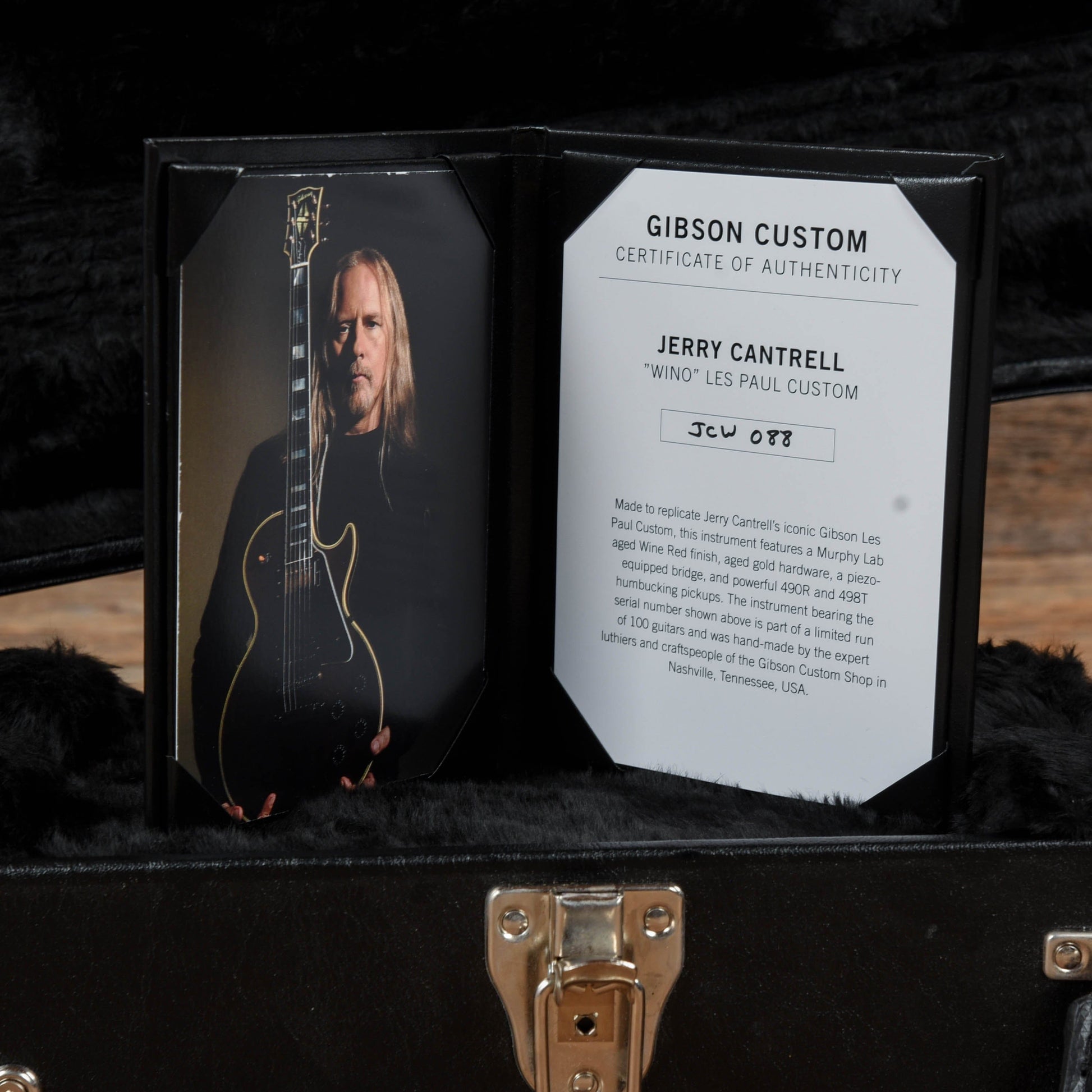 Gibson Custom Jerry Cantrell Signature "Wino" Les Paul Custom (Signed, Aged) Wine Red Electric Guitars / Solid Body