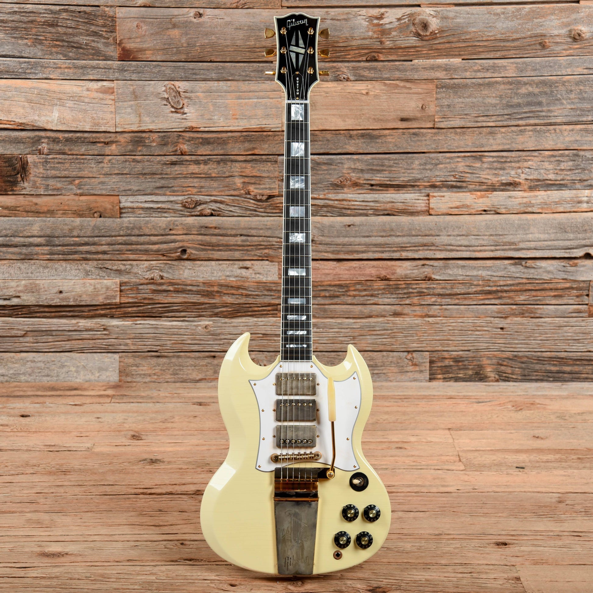 Gibson Custom Jimi Hendrix 67' SG Reissue Aged Polaris White 2020 Electric Guitars / Solid Body