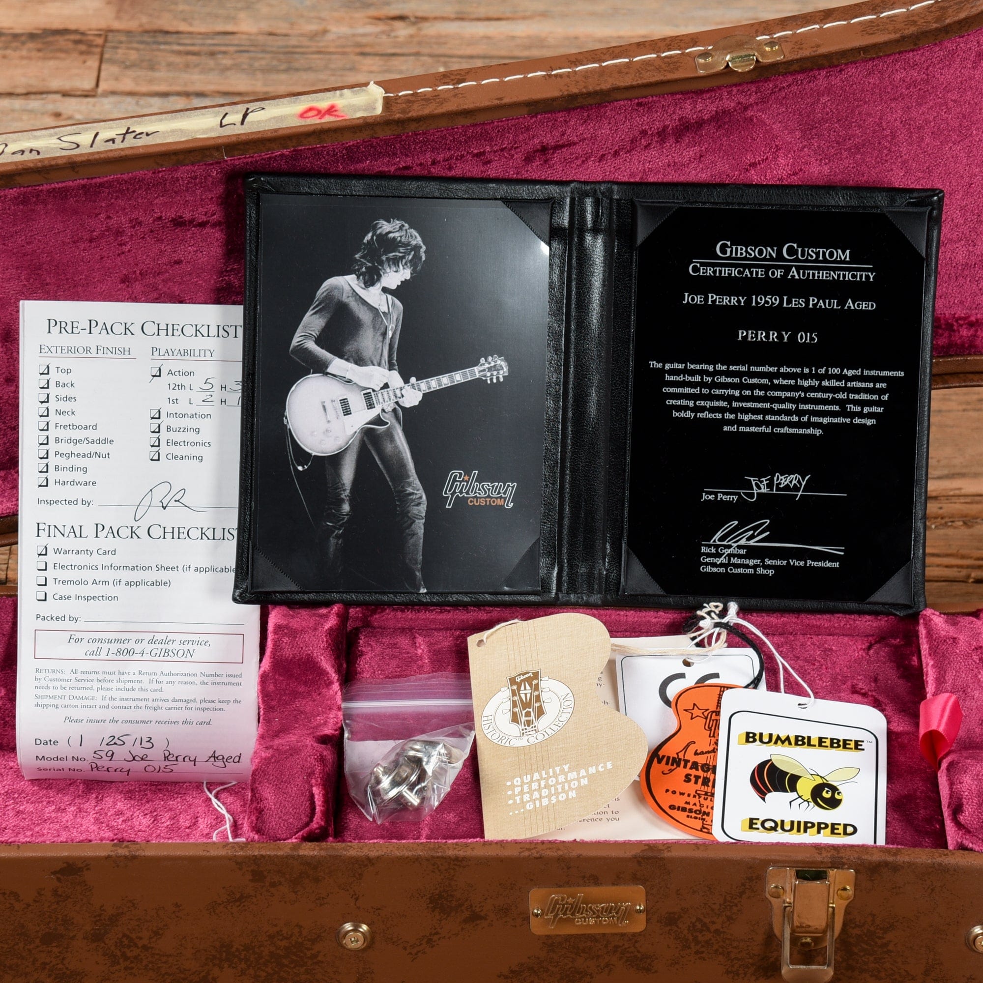 Gibson Custom Joe Perry '59 Les Paul Reissue Tom Murphy Aged Sunburst 2013 Electric Guitars / Solid Body