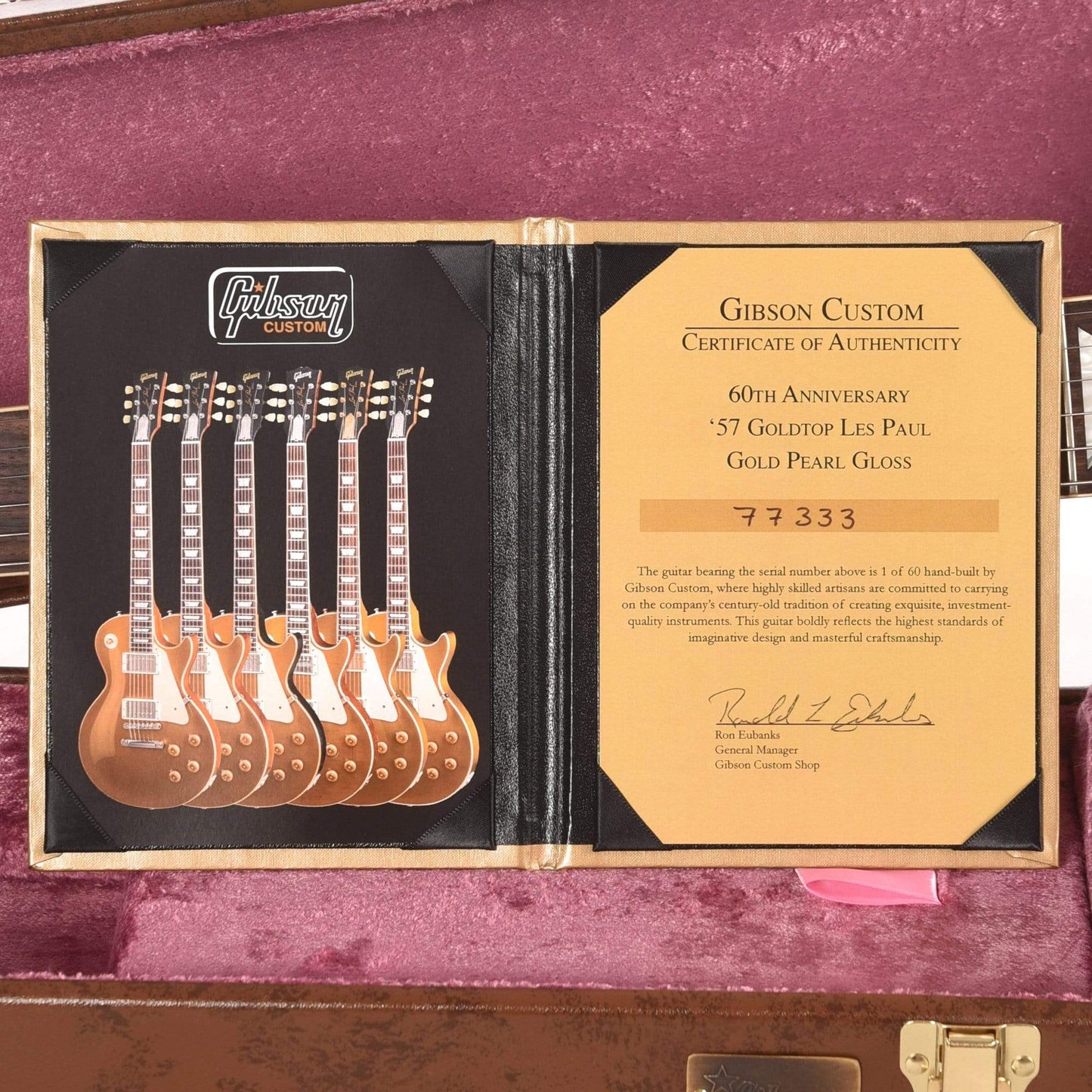 Gibson Custom Les Paul 1957 Goldtop 1960th Anniversary Pearl Gold Gloss Electric Guitars / Solid Body