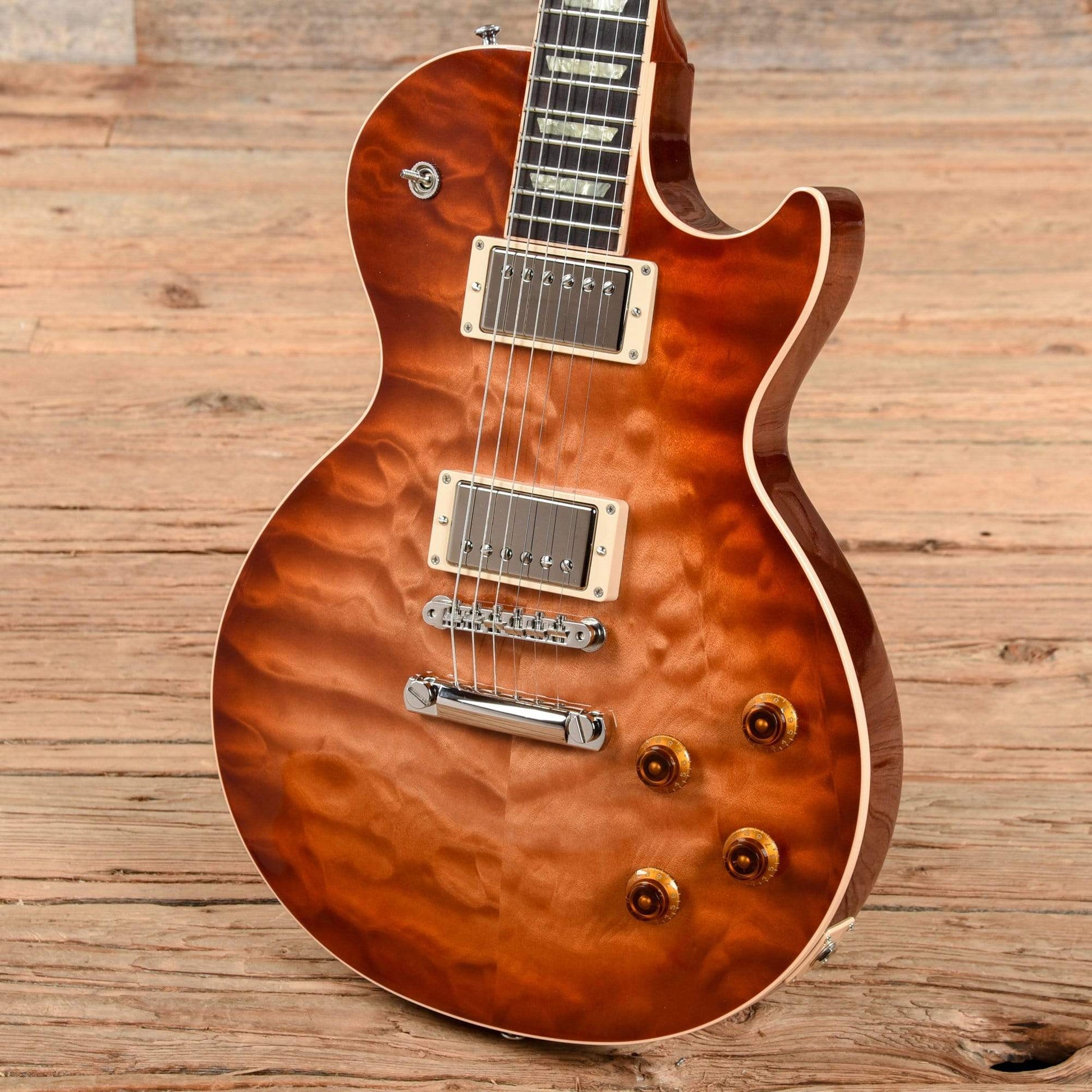 Gibson Custom Les Paul Class 5 Quilt Sunburst 2014 Electric Guitars / Solid Body