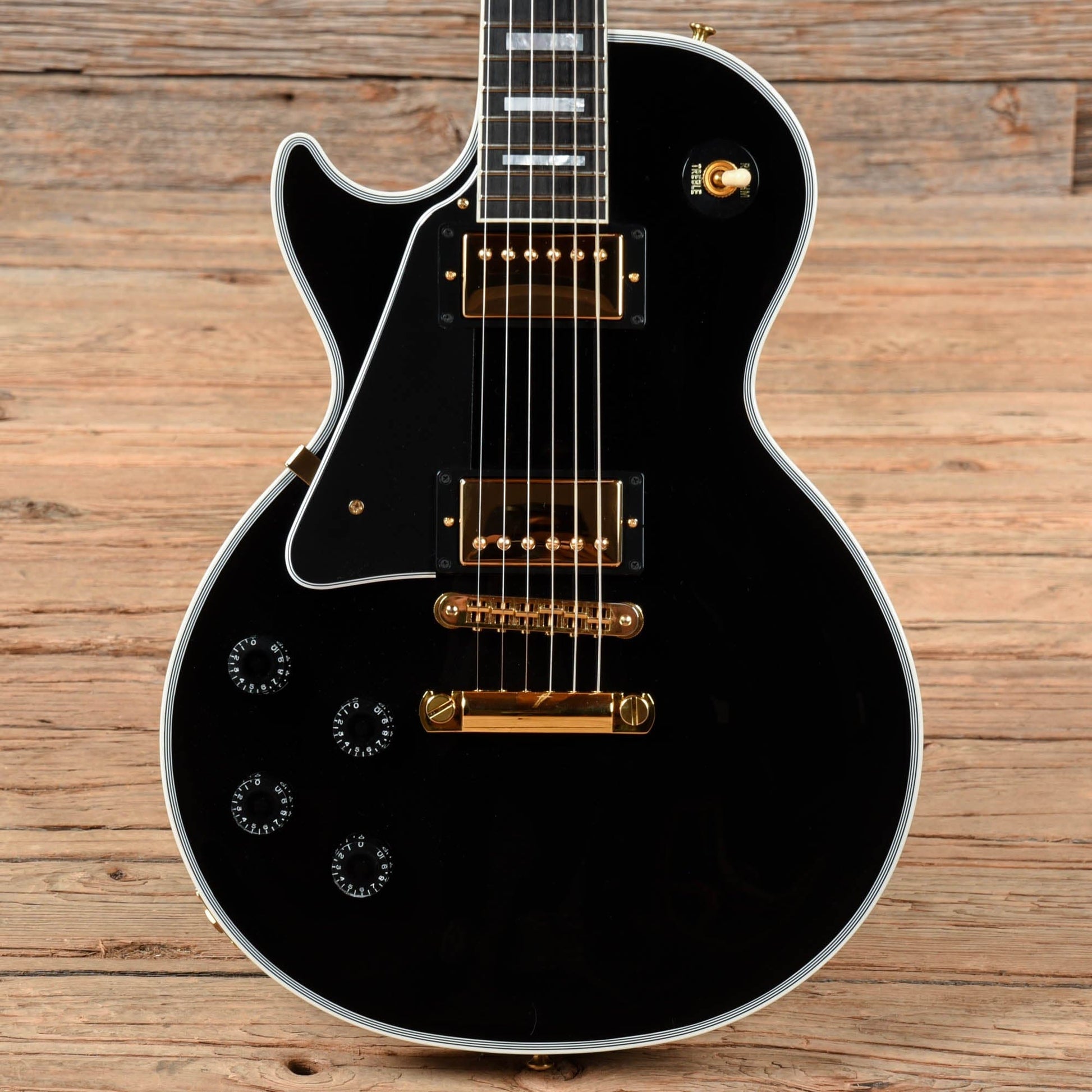 Gibson Custom Les Paul Custom Ebony 2021 LEFTY Electric Guitars / Solid Body