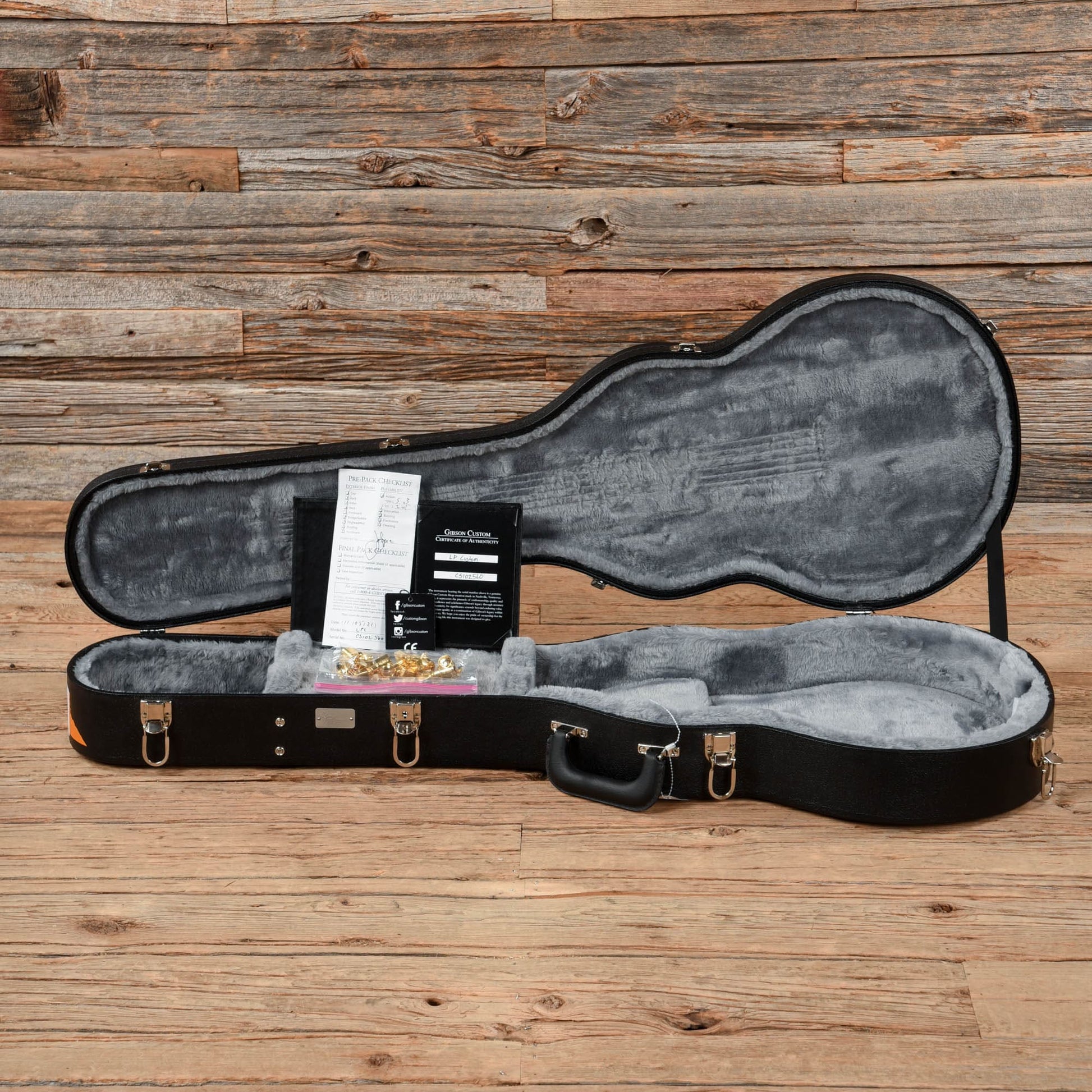 Gibson Custom Les Paul Custom Ebony 2021 LEFTY Electric Guitars / Solid Body