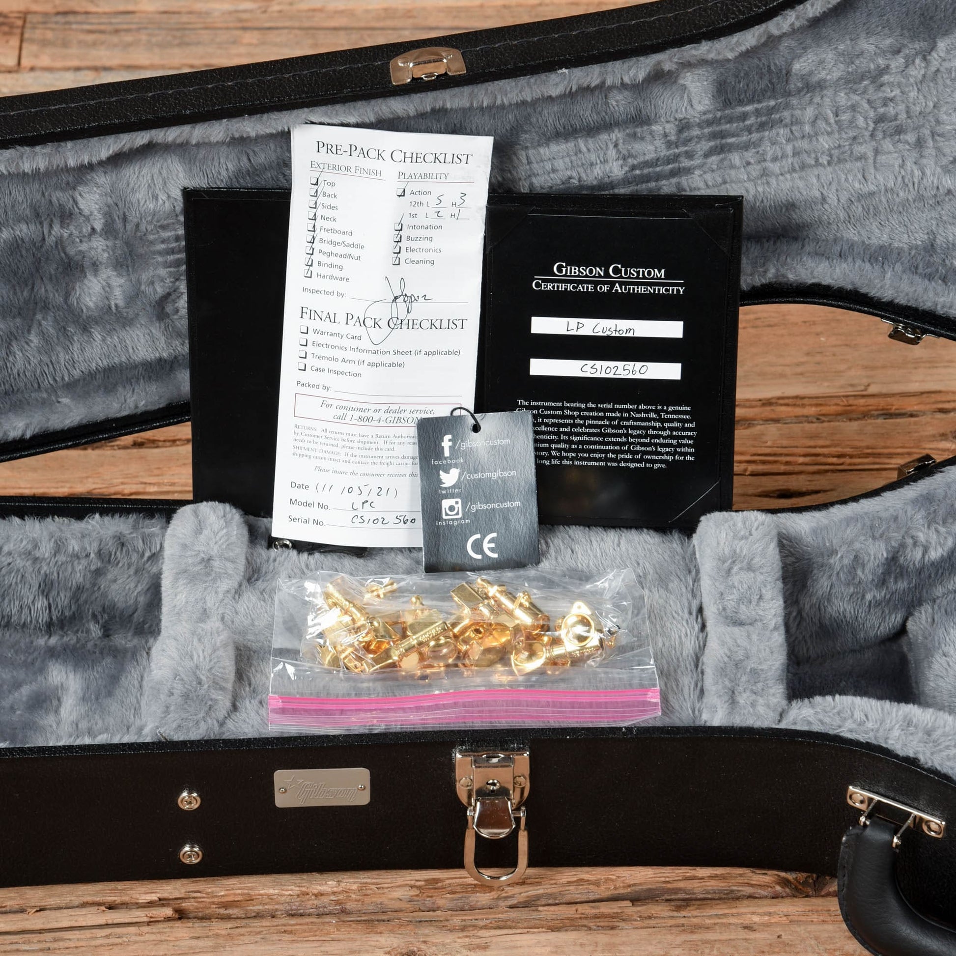 Gibson Custom Les Paul Custom Ebony 2021 LEFTY Electric Guitars / Solid Body