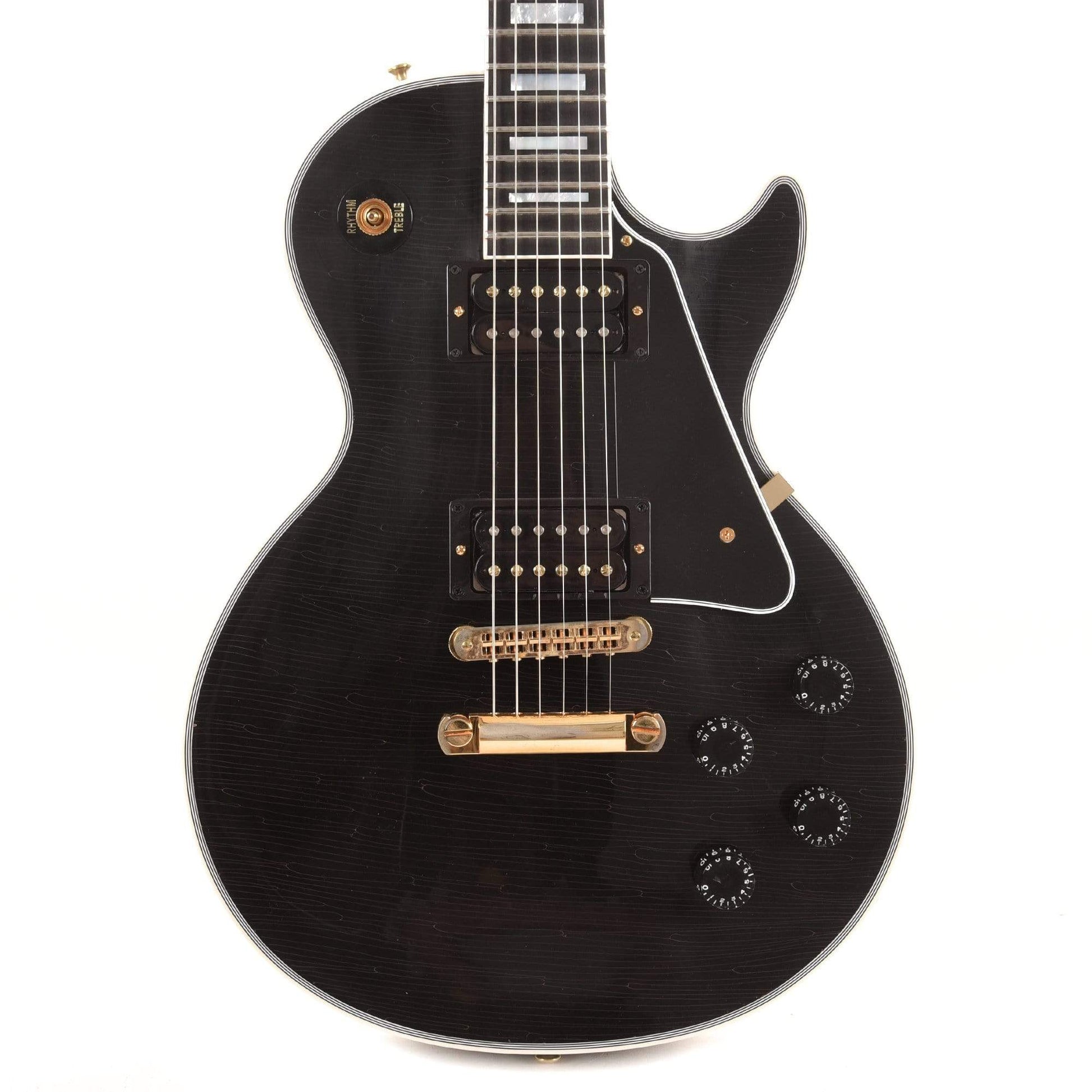 Gibson Custom Les Paul Custom Ebony Light Aged Electric Guitars / Solid Body