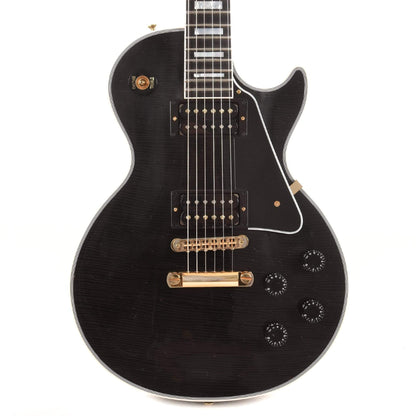 Gibson Custom Les Paul Custom Ebony Light Aged Electric Guitars / Solid Body