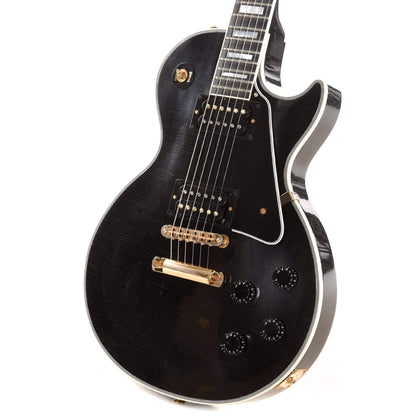 Gibson Custom Les Paul Custom Ebony Light Aged Electric Guitars / Solid Body
