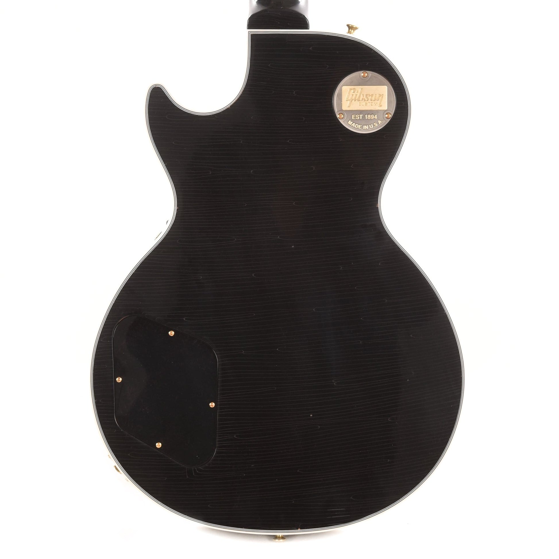 Gibson Custom Les Paul Custom Ebony Light Aged Electric Guitars / Solid Body