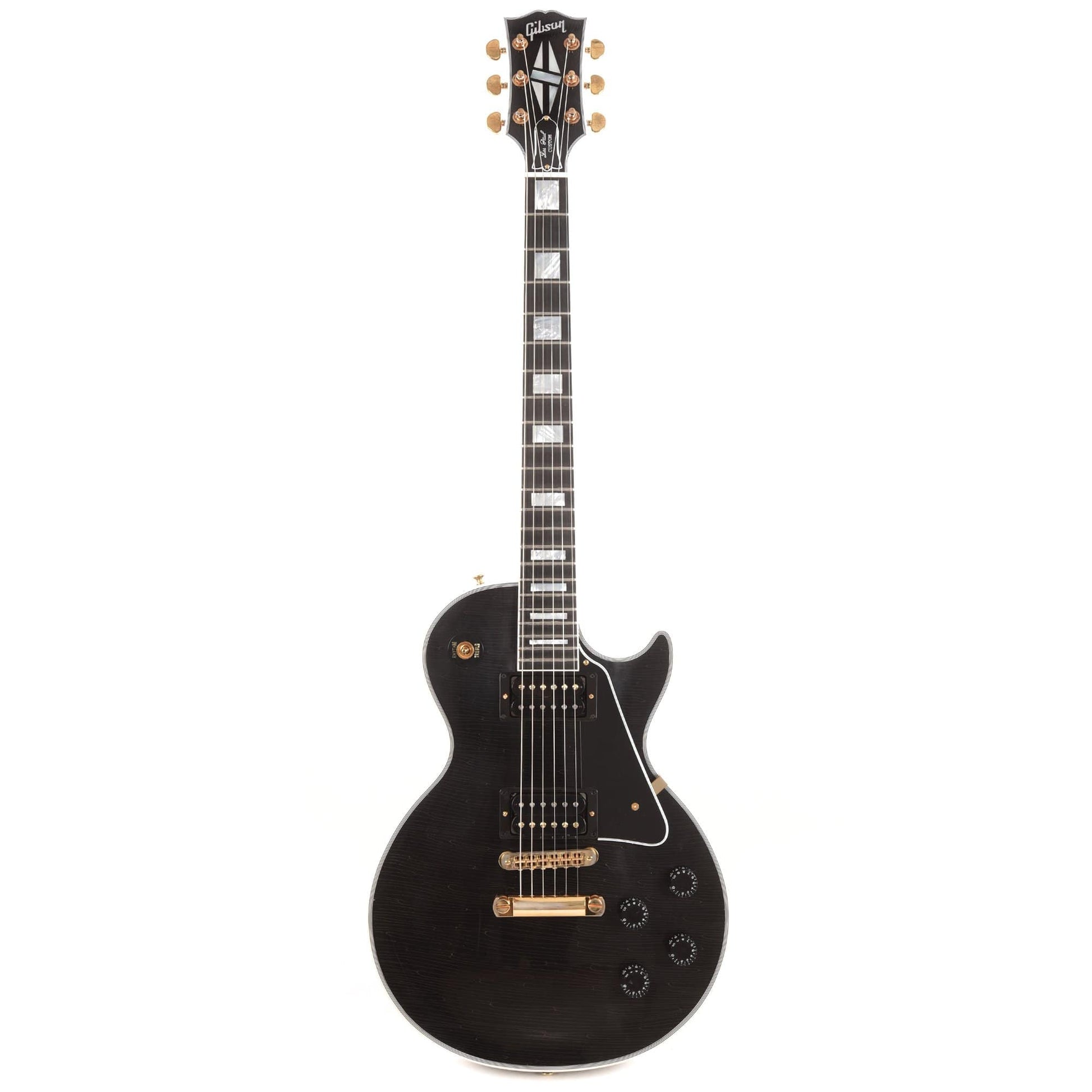 Gibson Custom Les Paul Custom Ebony Light Aged Electric Guitars / Solid Body