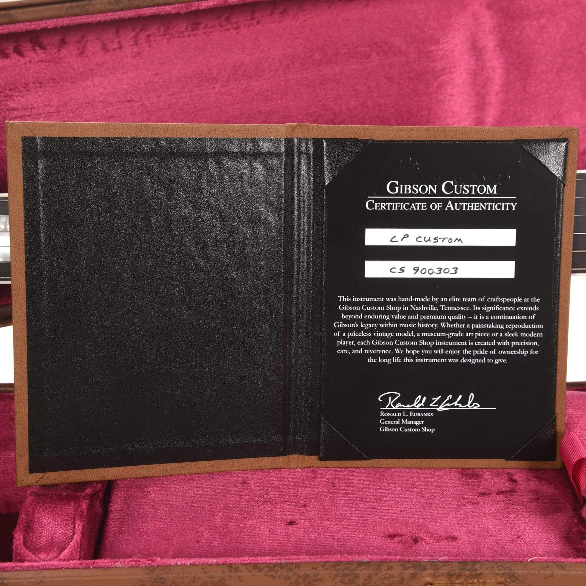 Gibson Custom Les Paul Custom Ebony Light Aged Electric Guitars / Solid Body