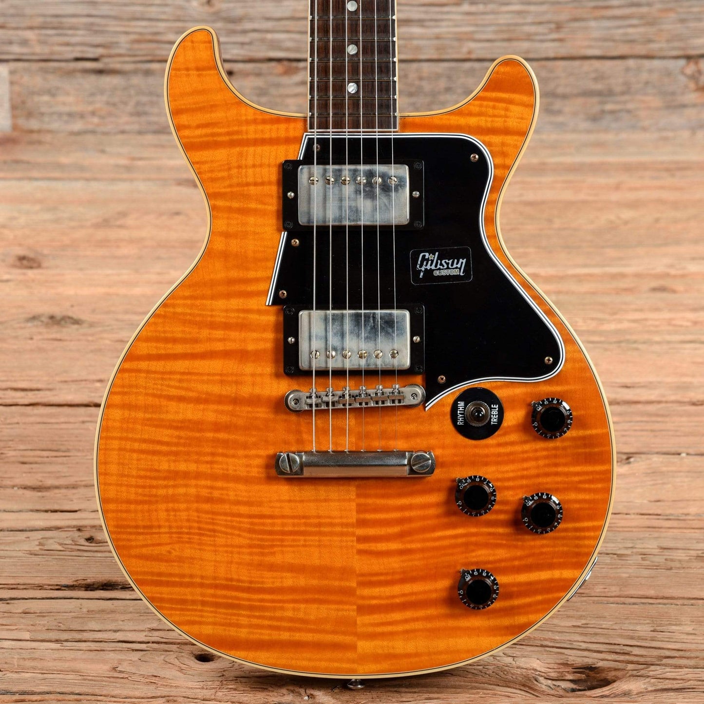 Gibson Custom Les Paul Special DC w/Flame Maple Top Amber 2018 Electric Guitars / Solid Body