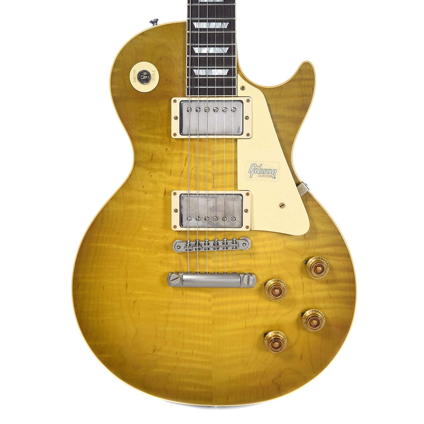 Gibson Custom Les Paul Standard Plain Top Green Lemon VOS w/Carmelita Neck Electric Guitars / Solid Body