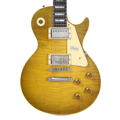 Gibson Custom Les Paul Standard Plain Top Green Lemon VOS w/Carmelita Neck Electric Guitars / Solid Body