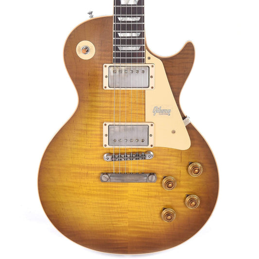 Gibson Custom Les Paul Standard Plain Top Green Lemon VOS w/Carmelita Neck Electric Guitars / Solid Body