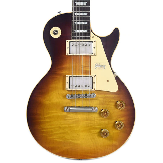 Gibson Custom Les Paul Standard Plain Top Slow Iced Tea Fade Electric Guitars / Solid Body