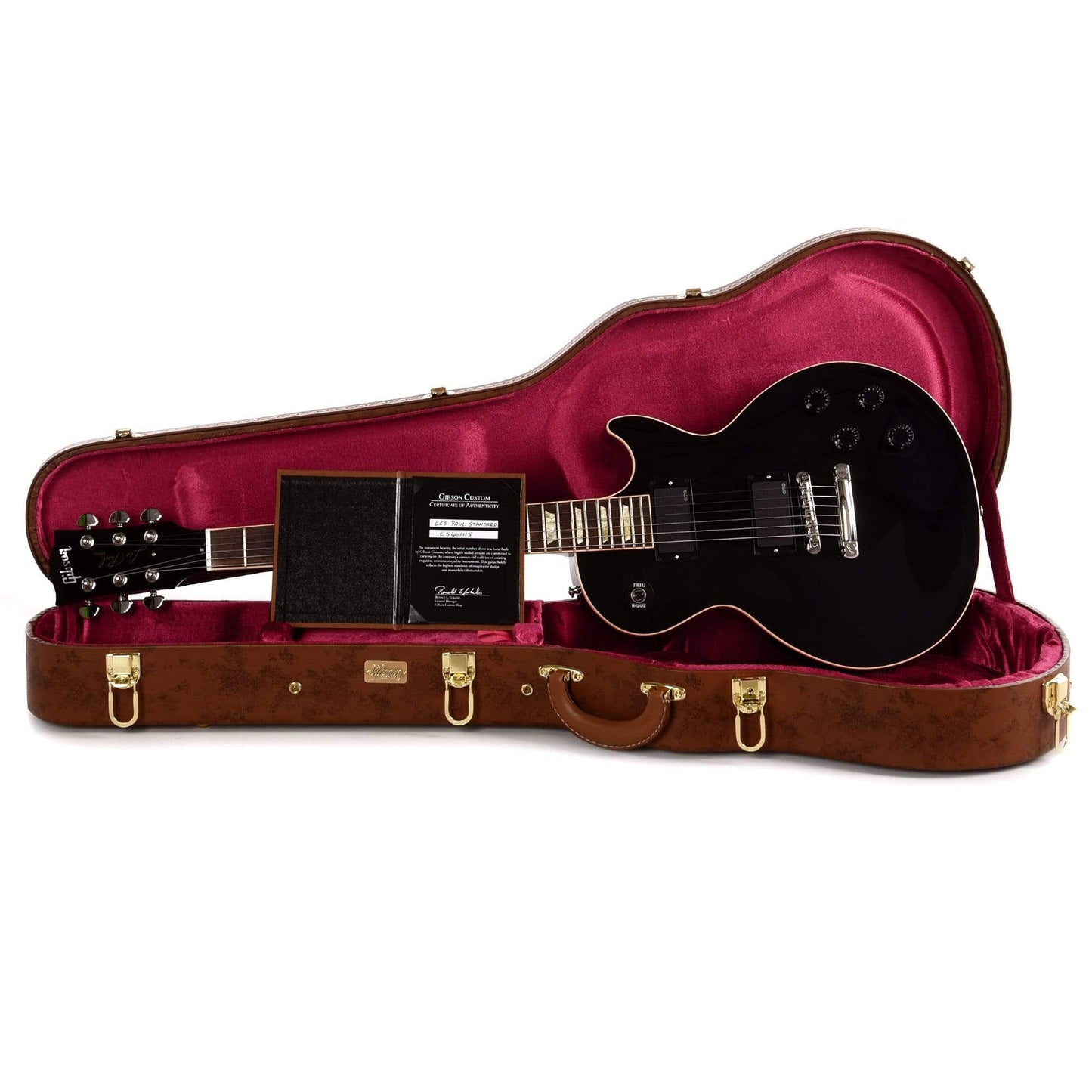 Gibson Custom Les Paul Standard Plaintop Ebony VOS Electric Guitars / Solid Body