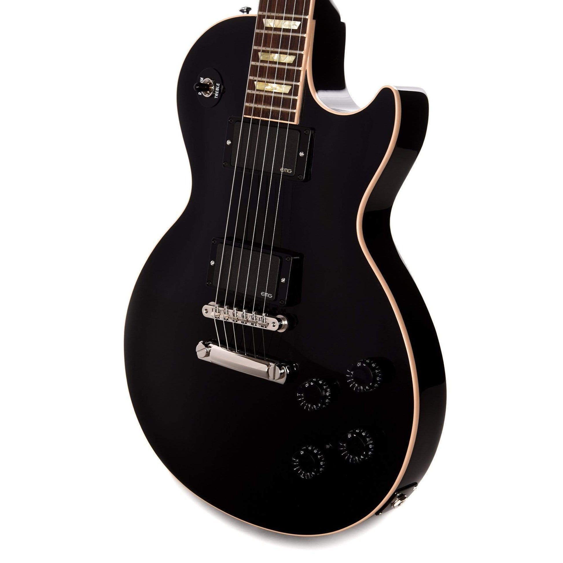 Gibson Custom Les Paul Standard Plaintop Ebony VOS Electric Guitars / Solid Body