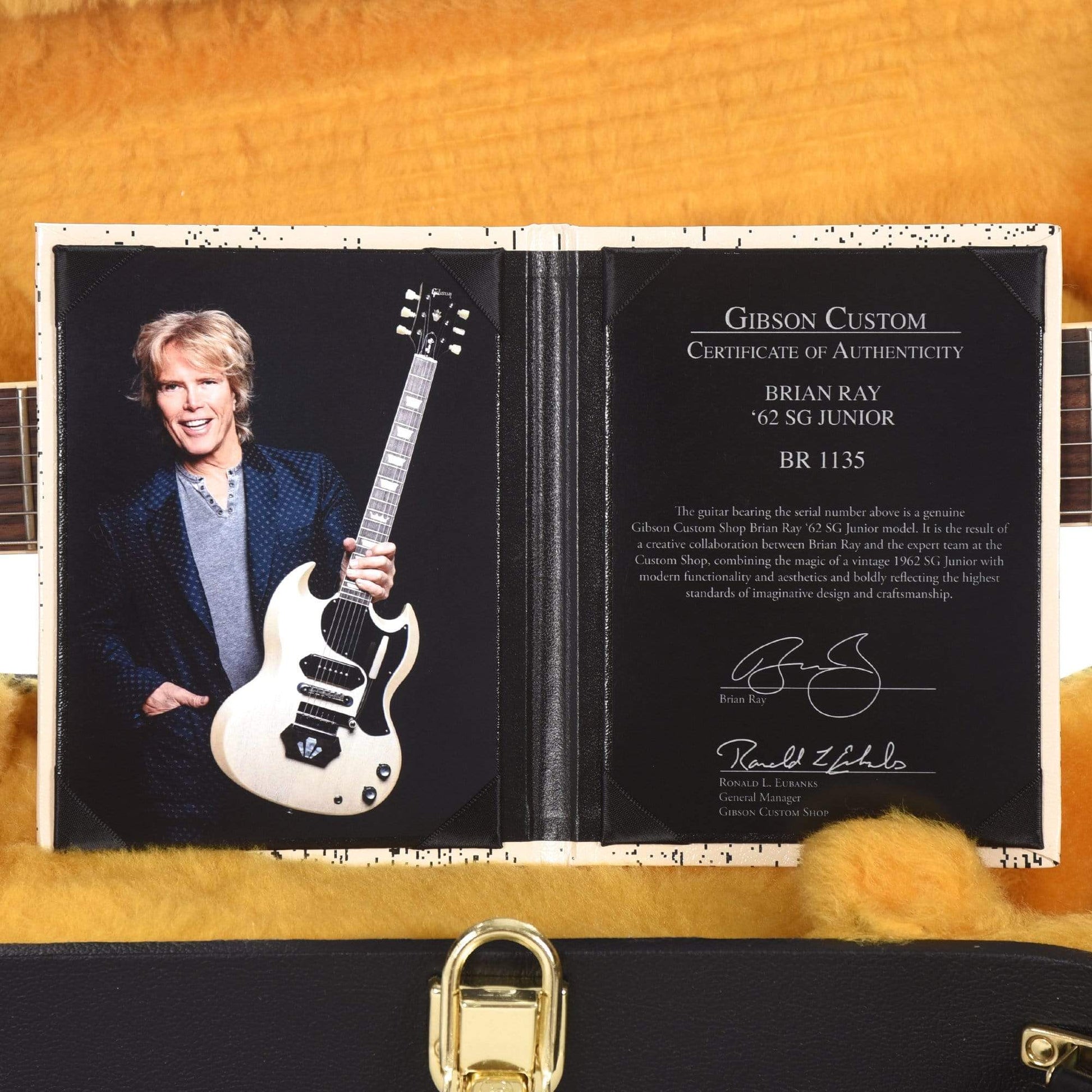 Gibson Custom Limited Edition Brian Ray '62 SG Junior White Fox Gloss Electric Guitars / Solid Body